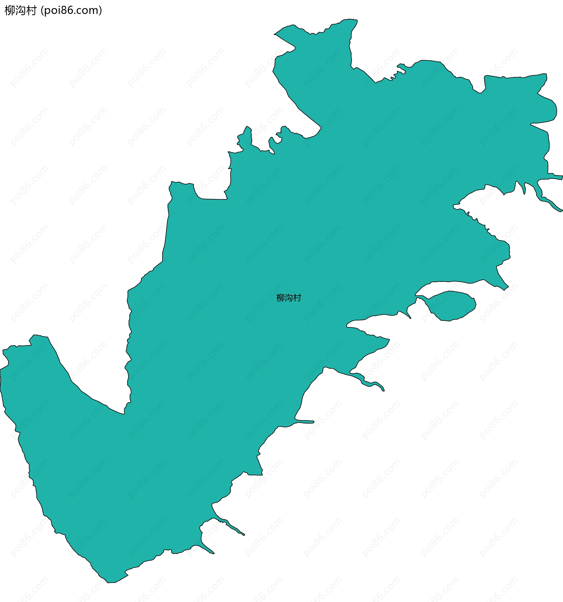 柳沟村边界地图