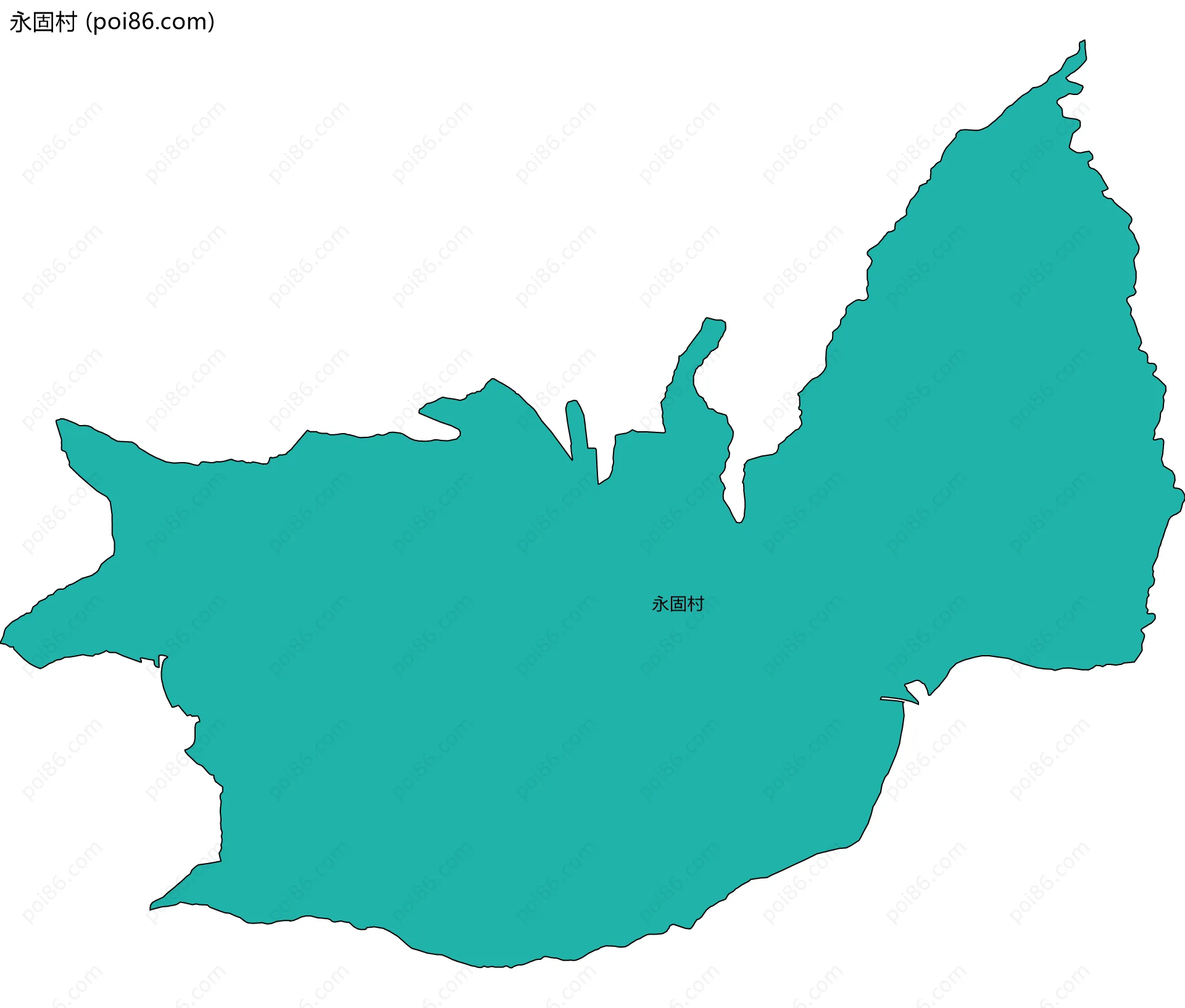 永固村边界地图