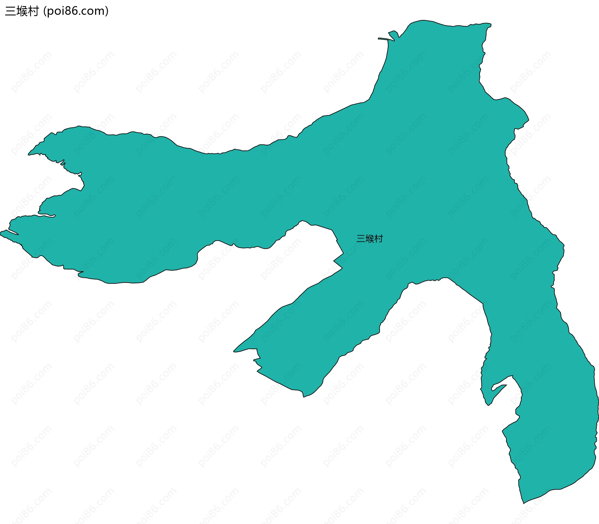 三堠村边界地图