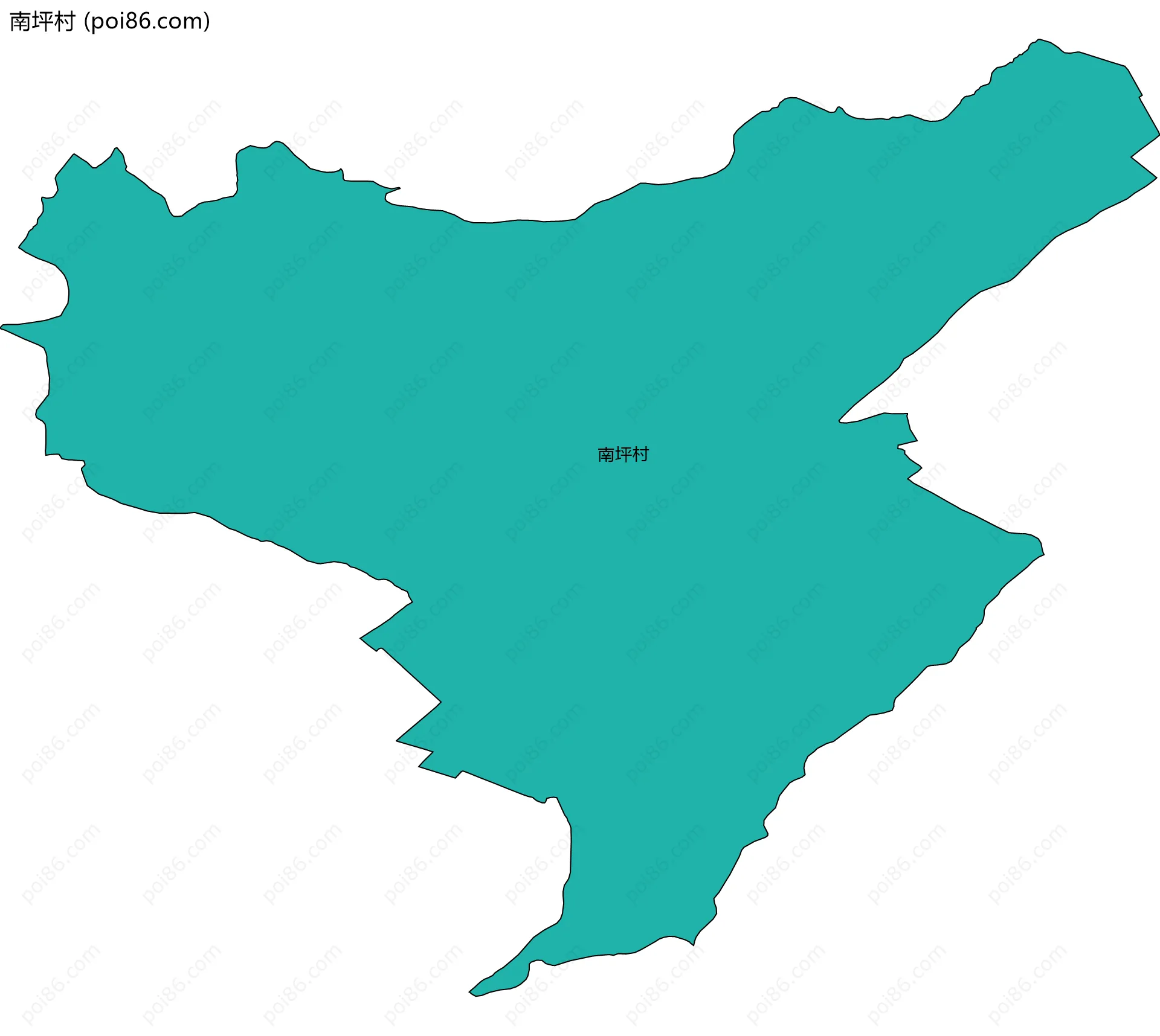 南坪村边界地图