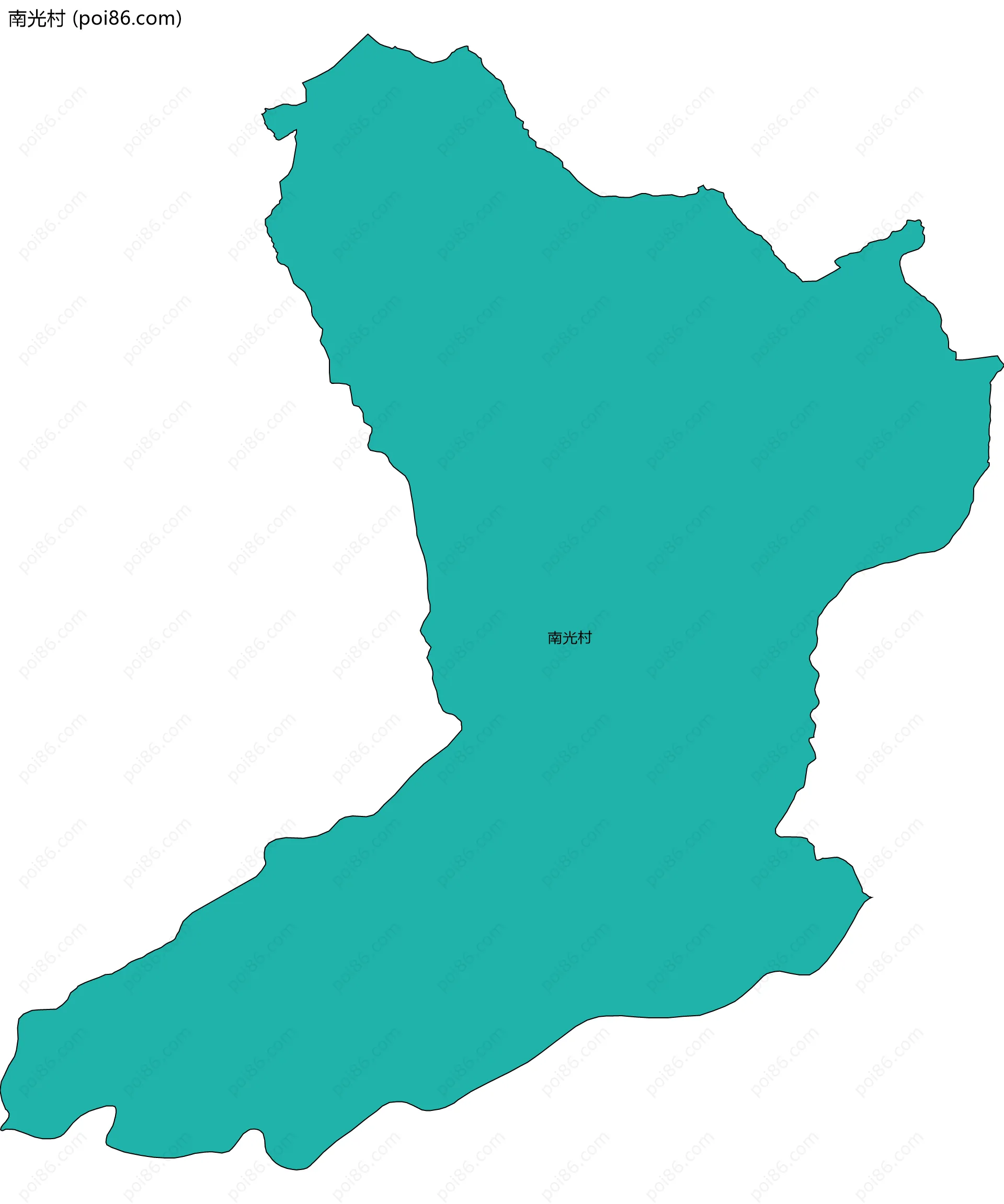 南光村边界地图