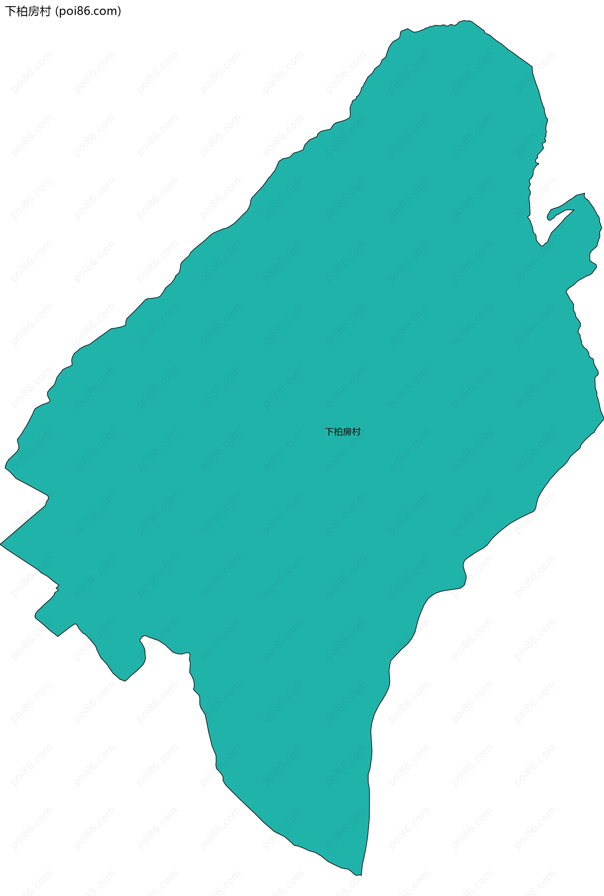 下柏房村边界地图