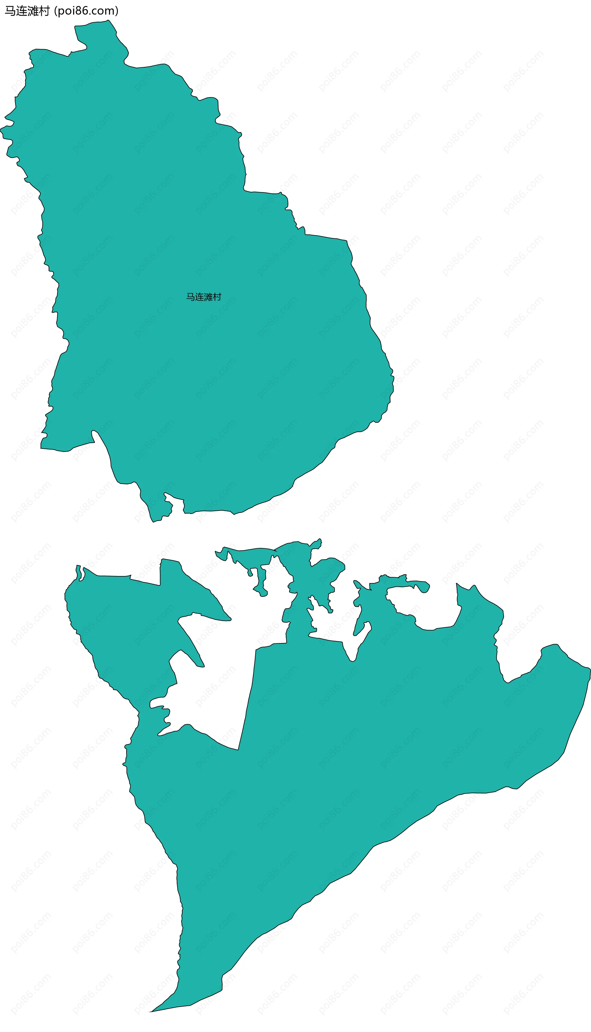 马连滩村边界地图