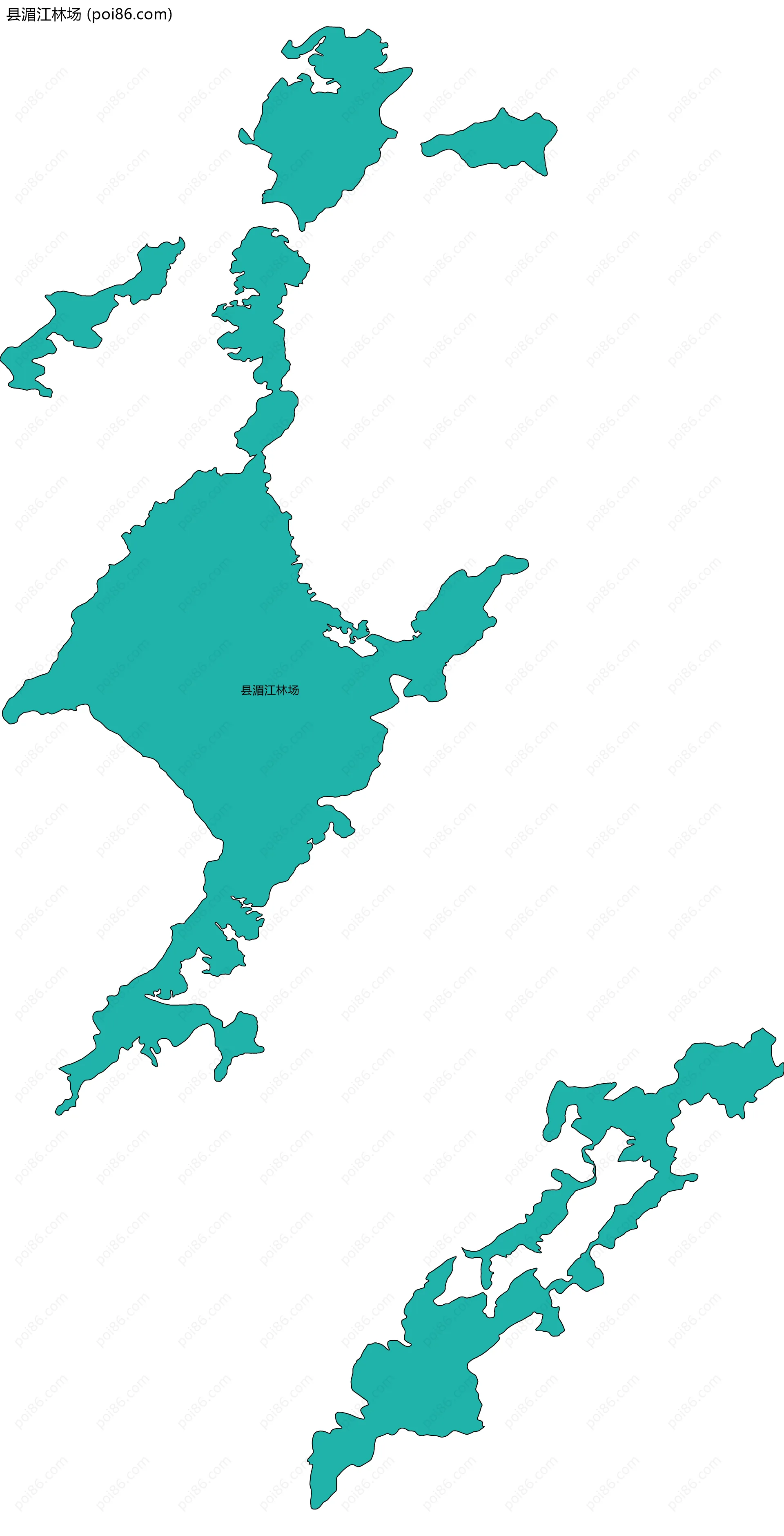 县湄江林场边界地图(五级行政区划)