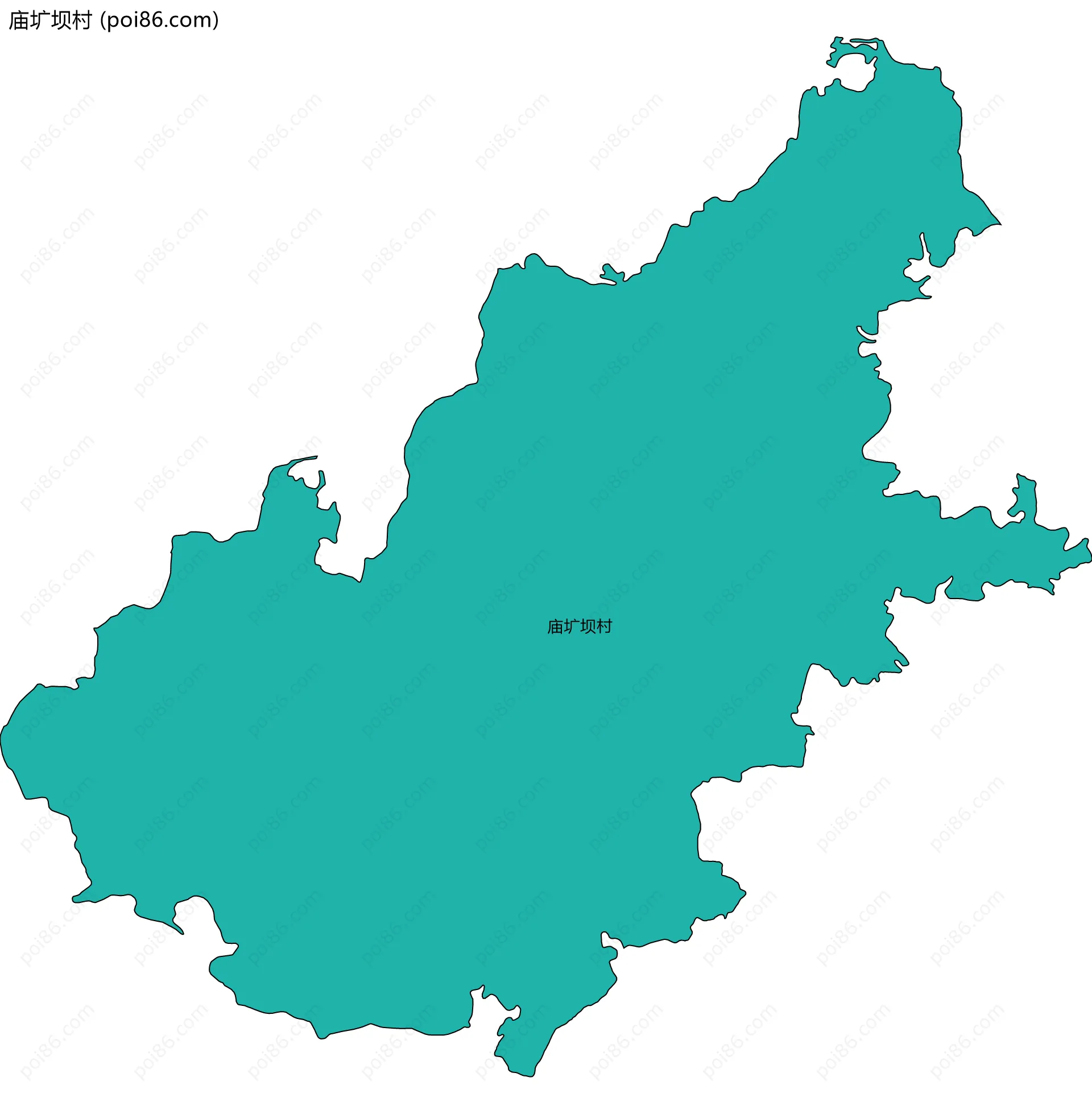 庙圹坝村边界地图