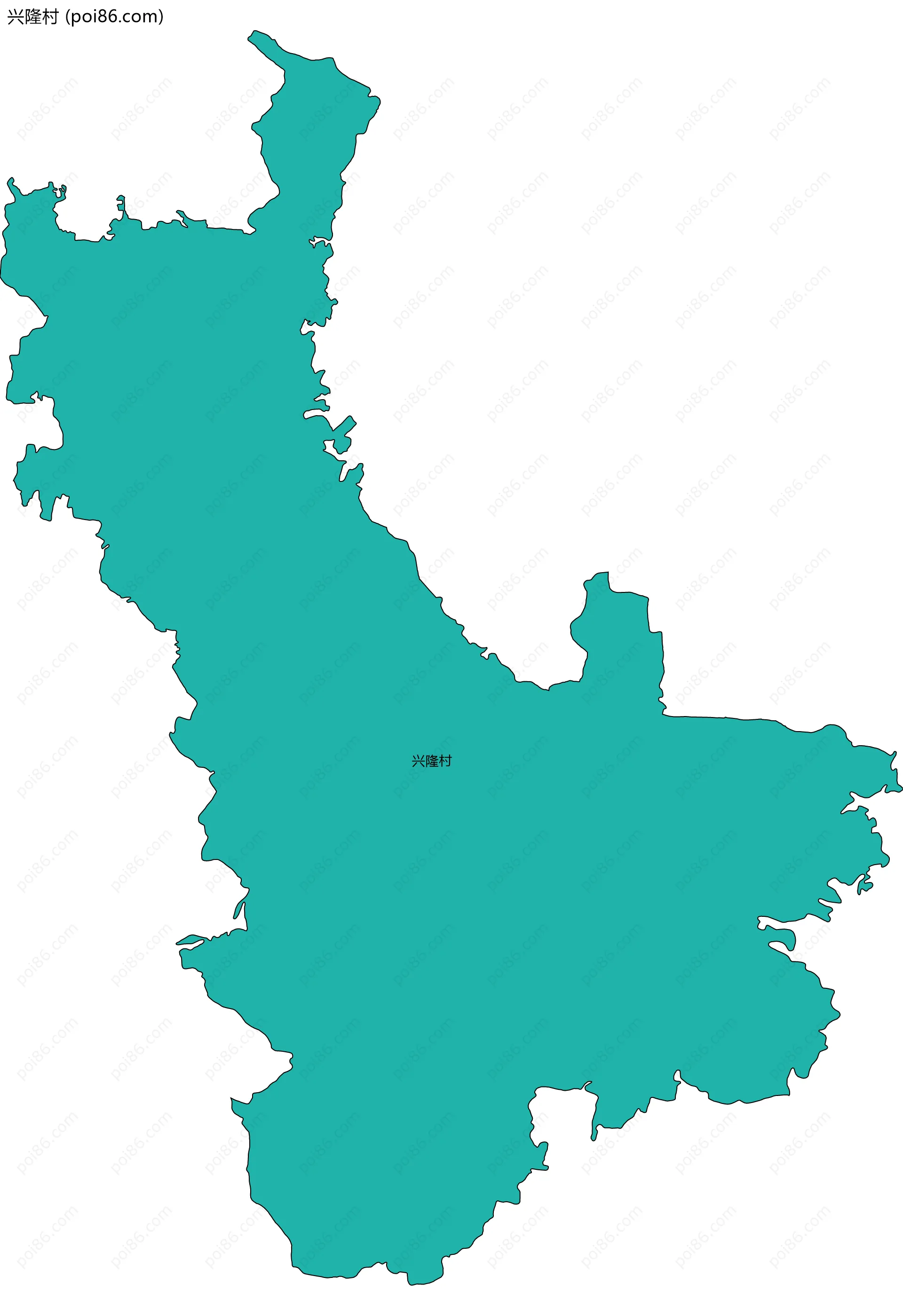 兴隆村边界地图