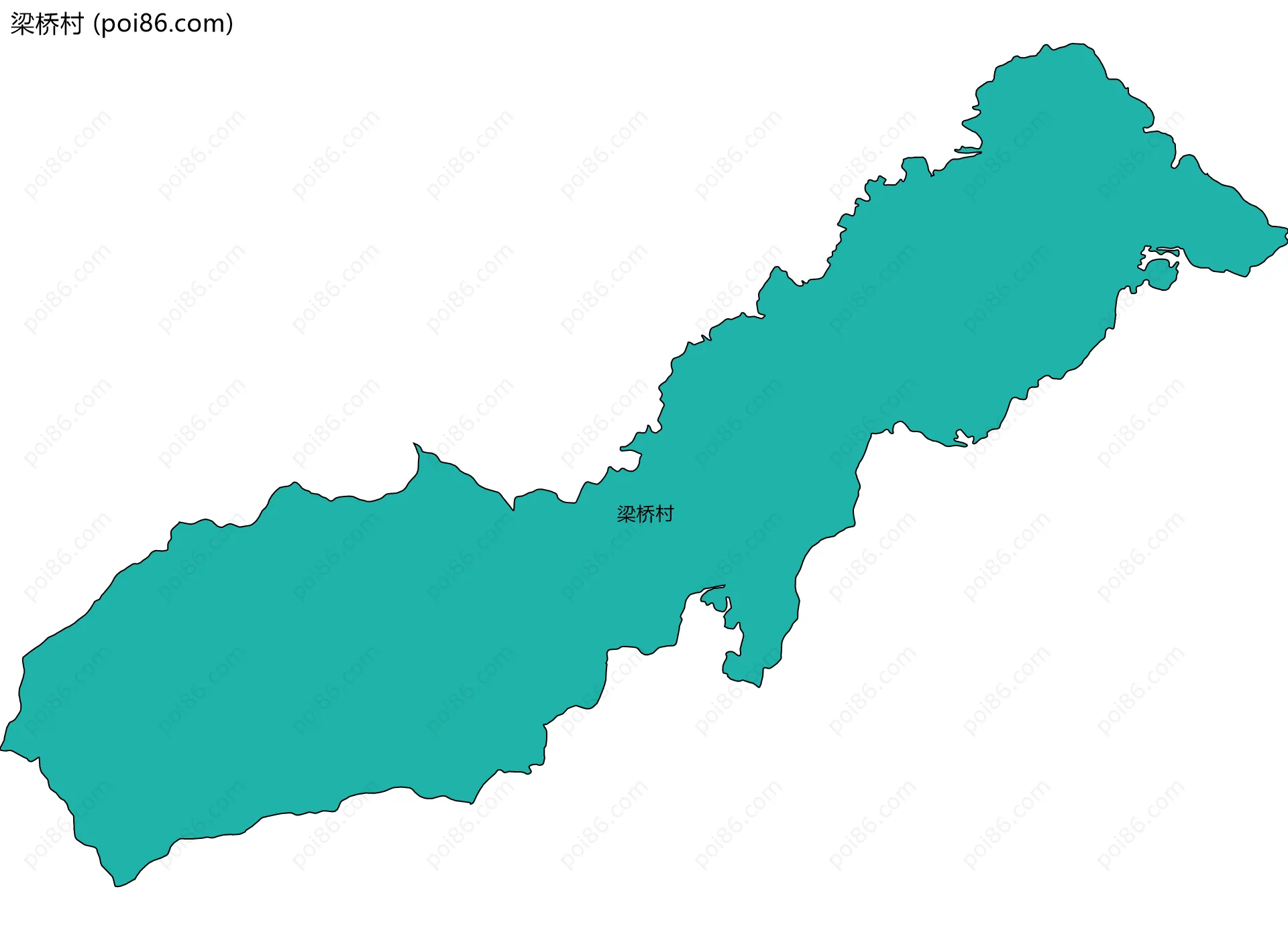 梁桥村边界地图