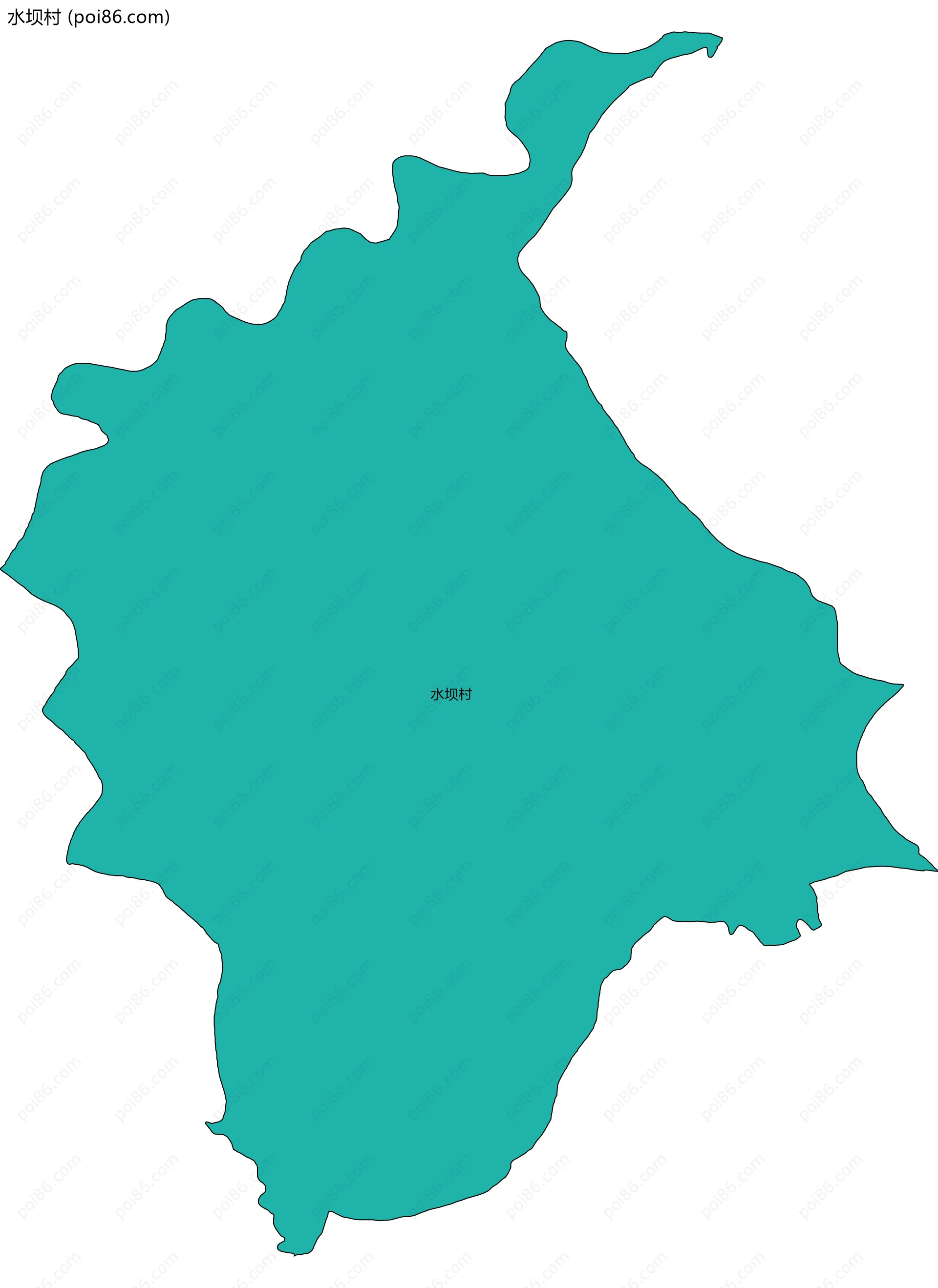 水坝村边界地图