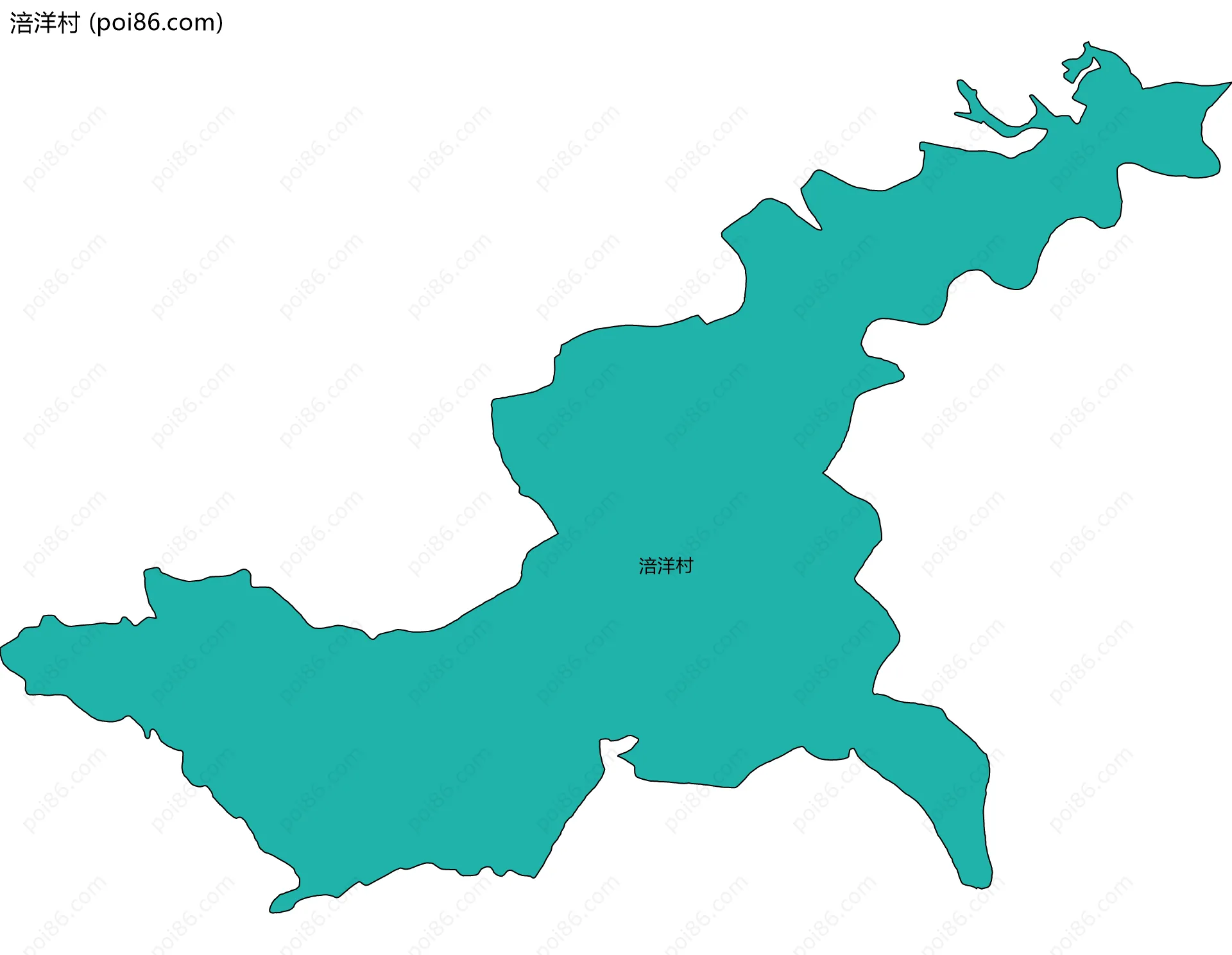 涪洋村边界地图