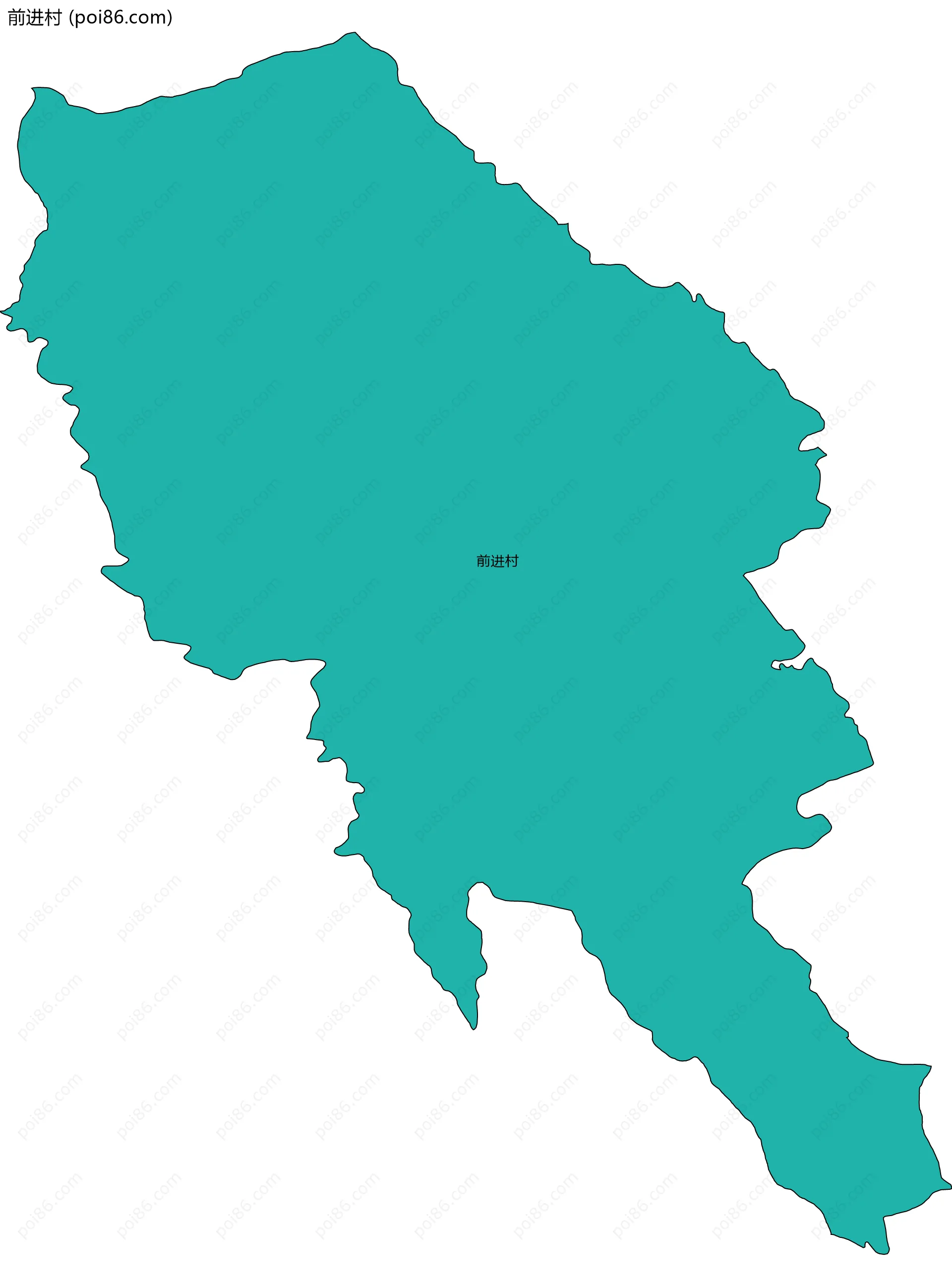 前进村边界地图
