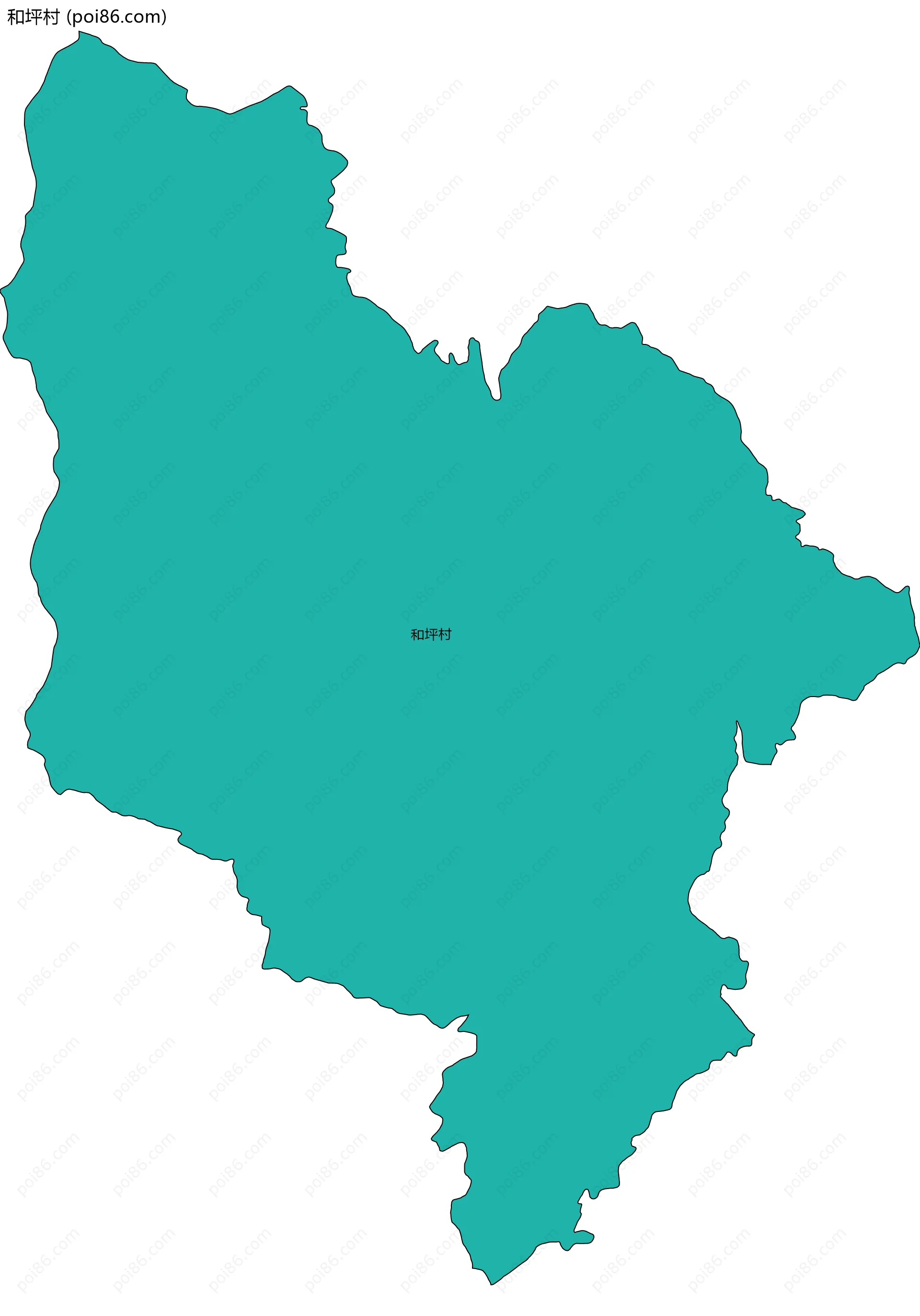 和坪村边界地图