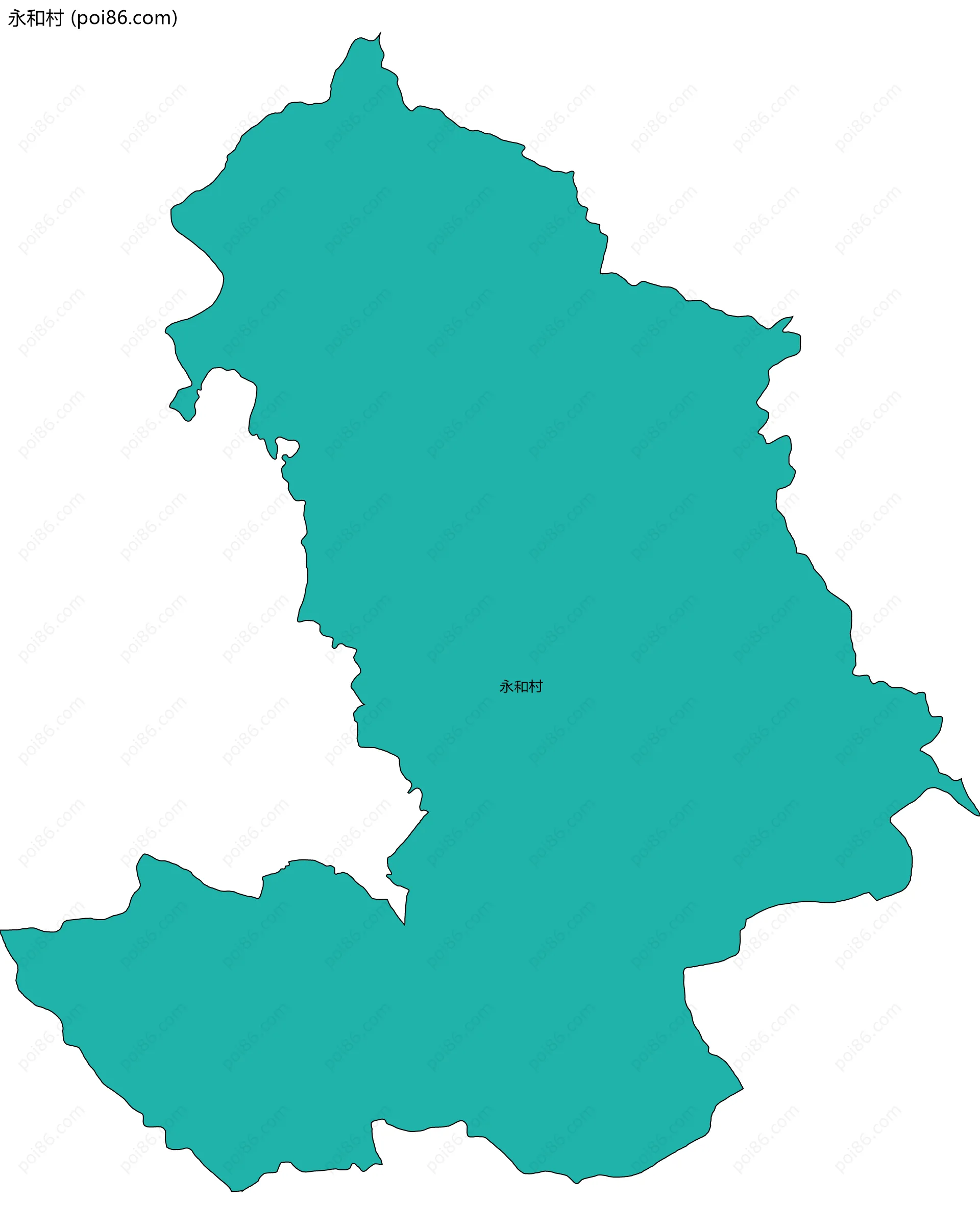 永和村边界地图