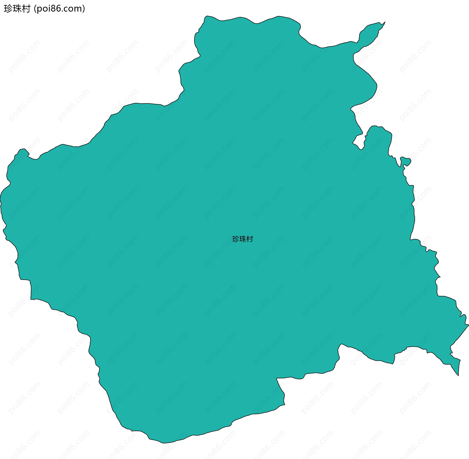 珍珠村边界地图