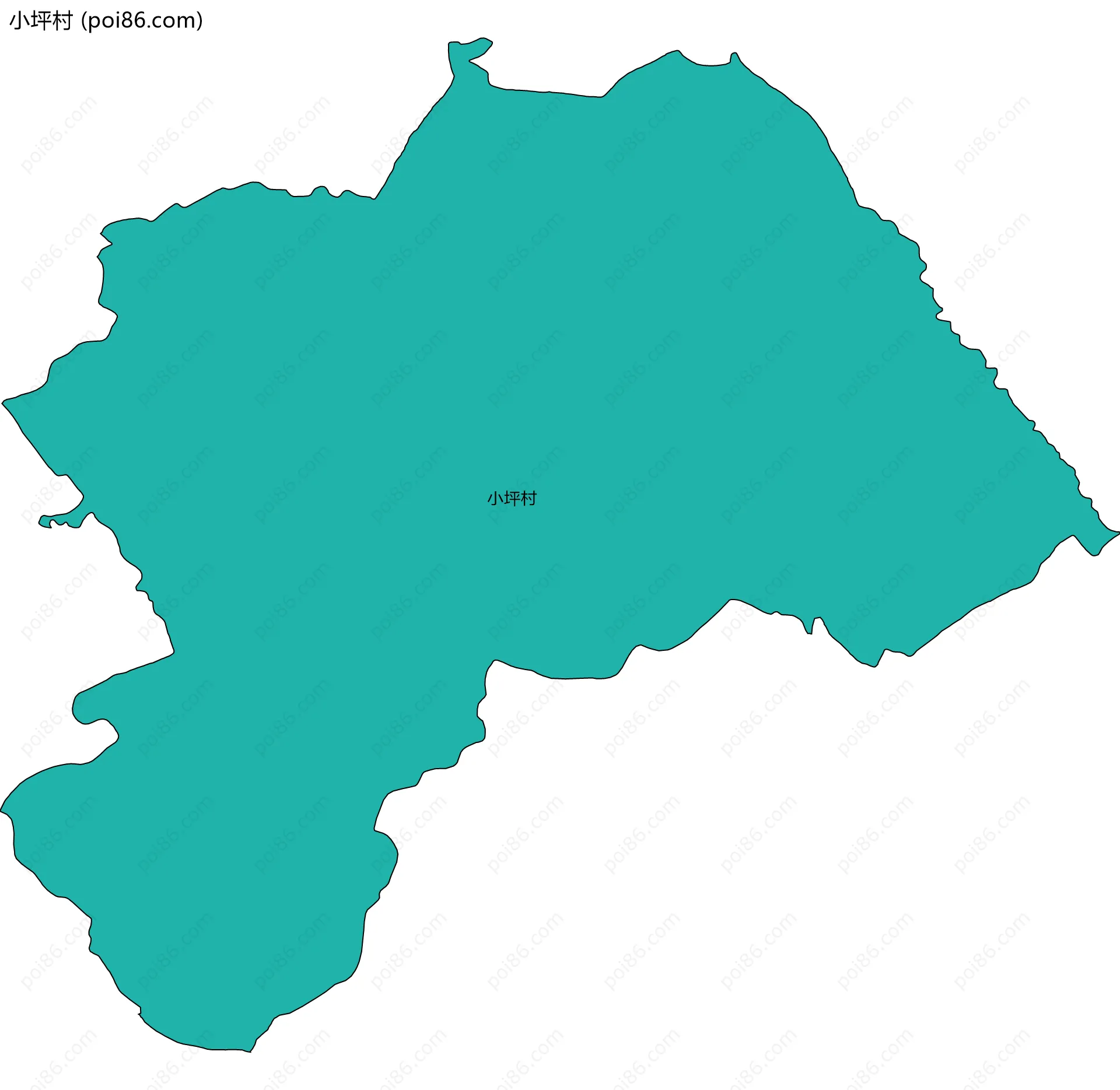 小坪村边界地图