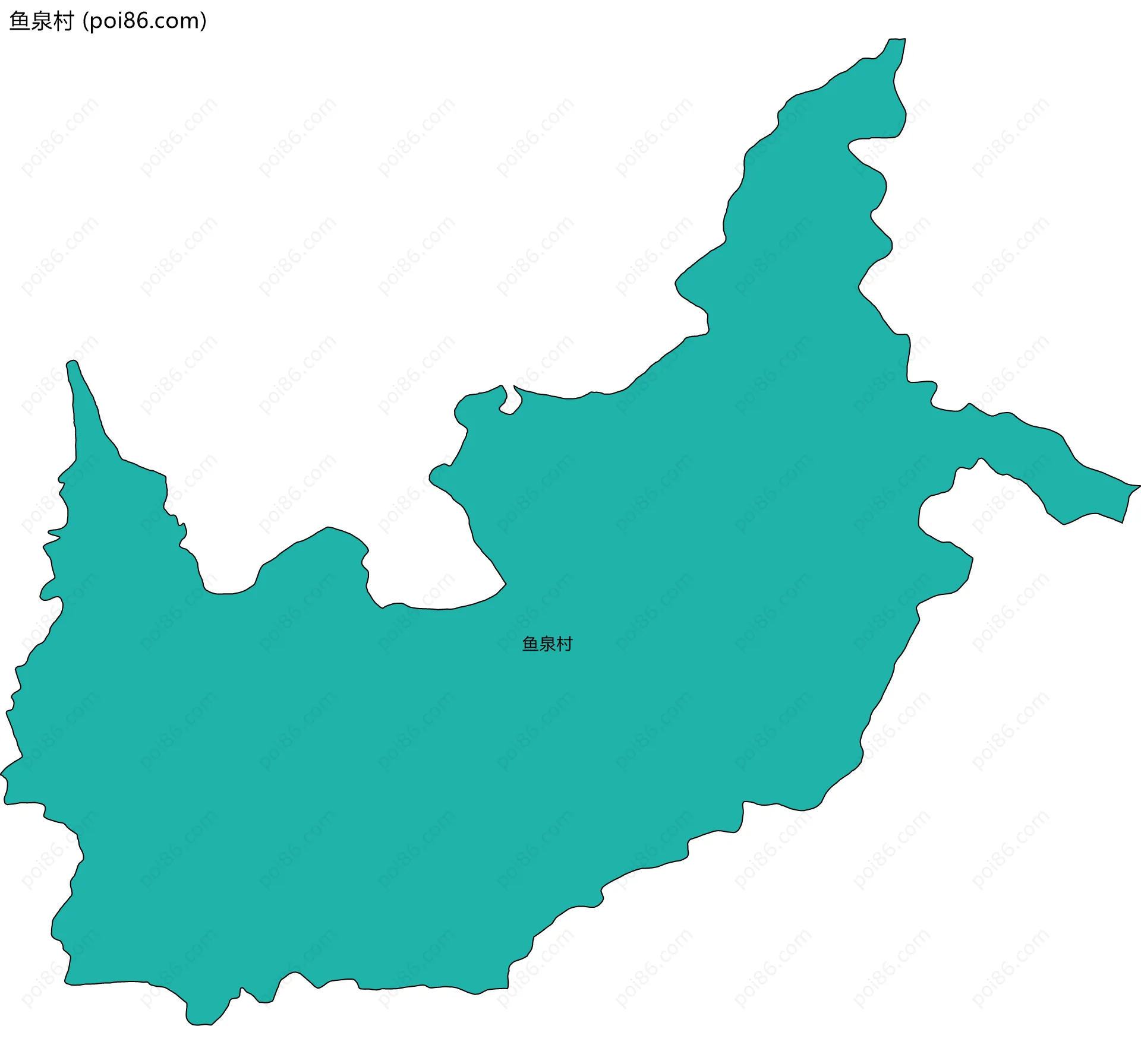 鱼泉村边界地图