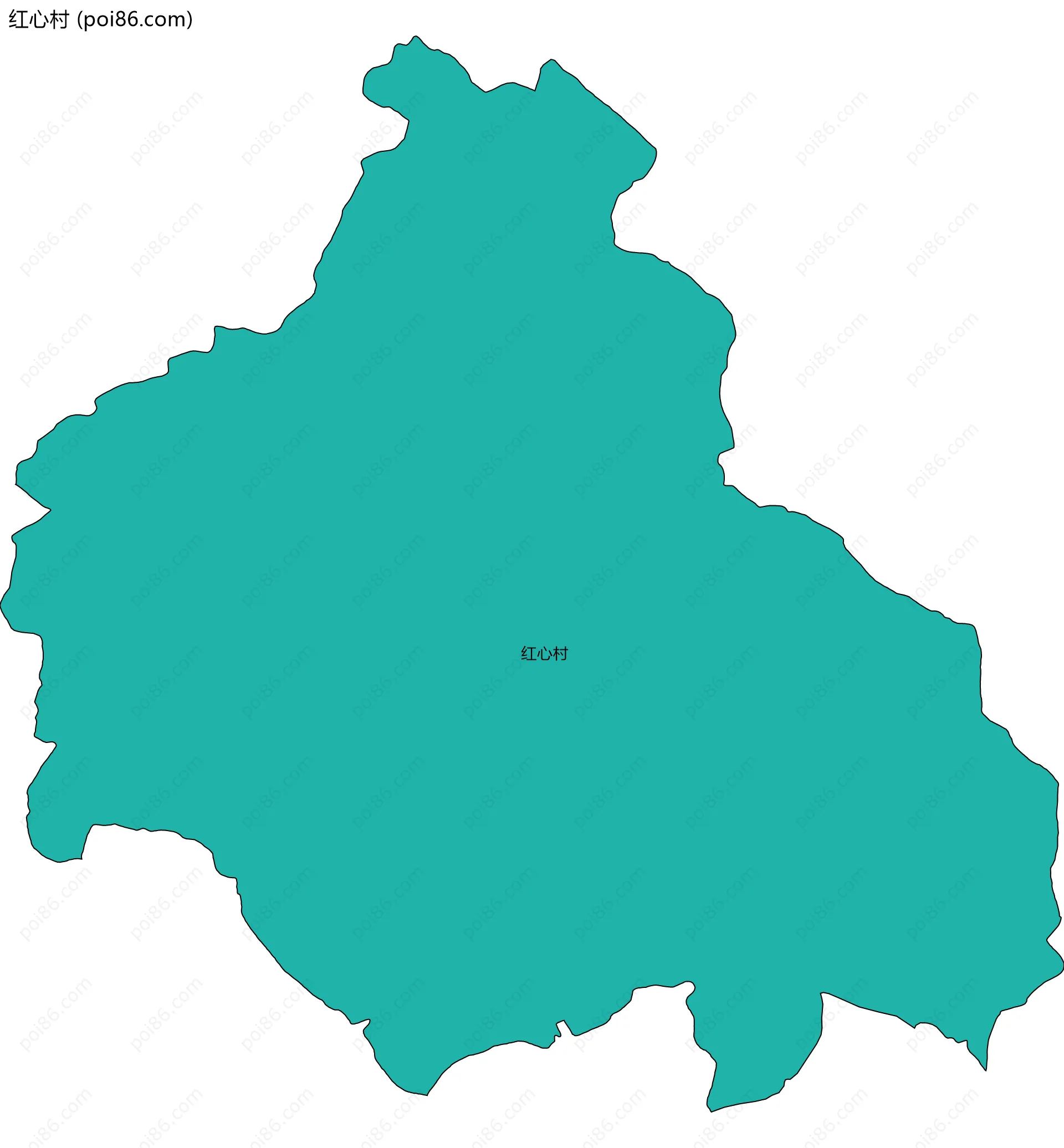 红心村边界地图