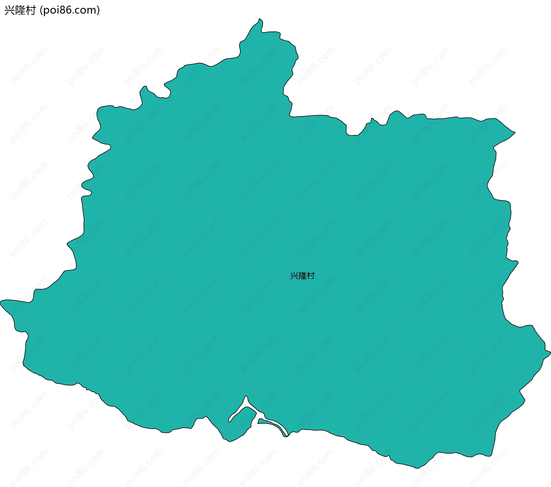 兴隆村边界地图