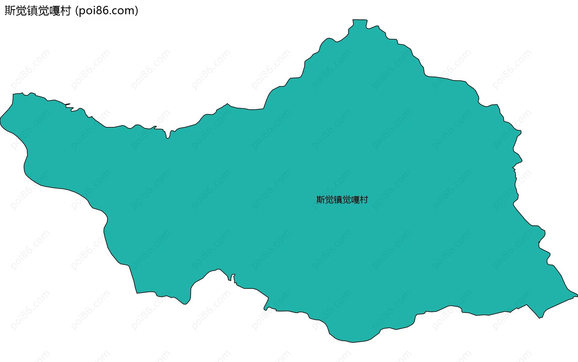 斯觉镇觉嘎村边界地图