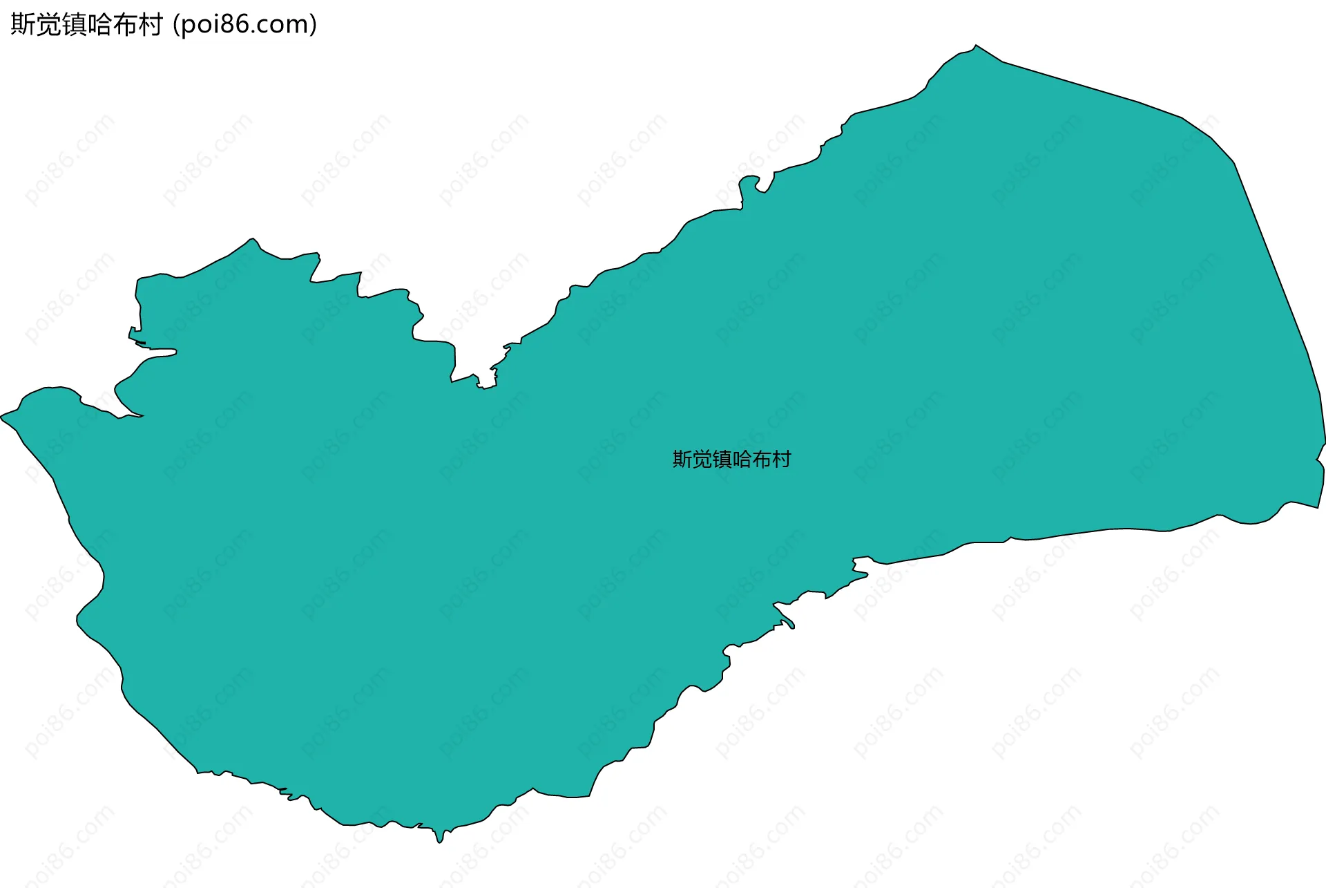 斯觉镇哈布村边界地图