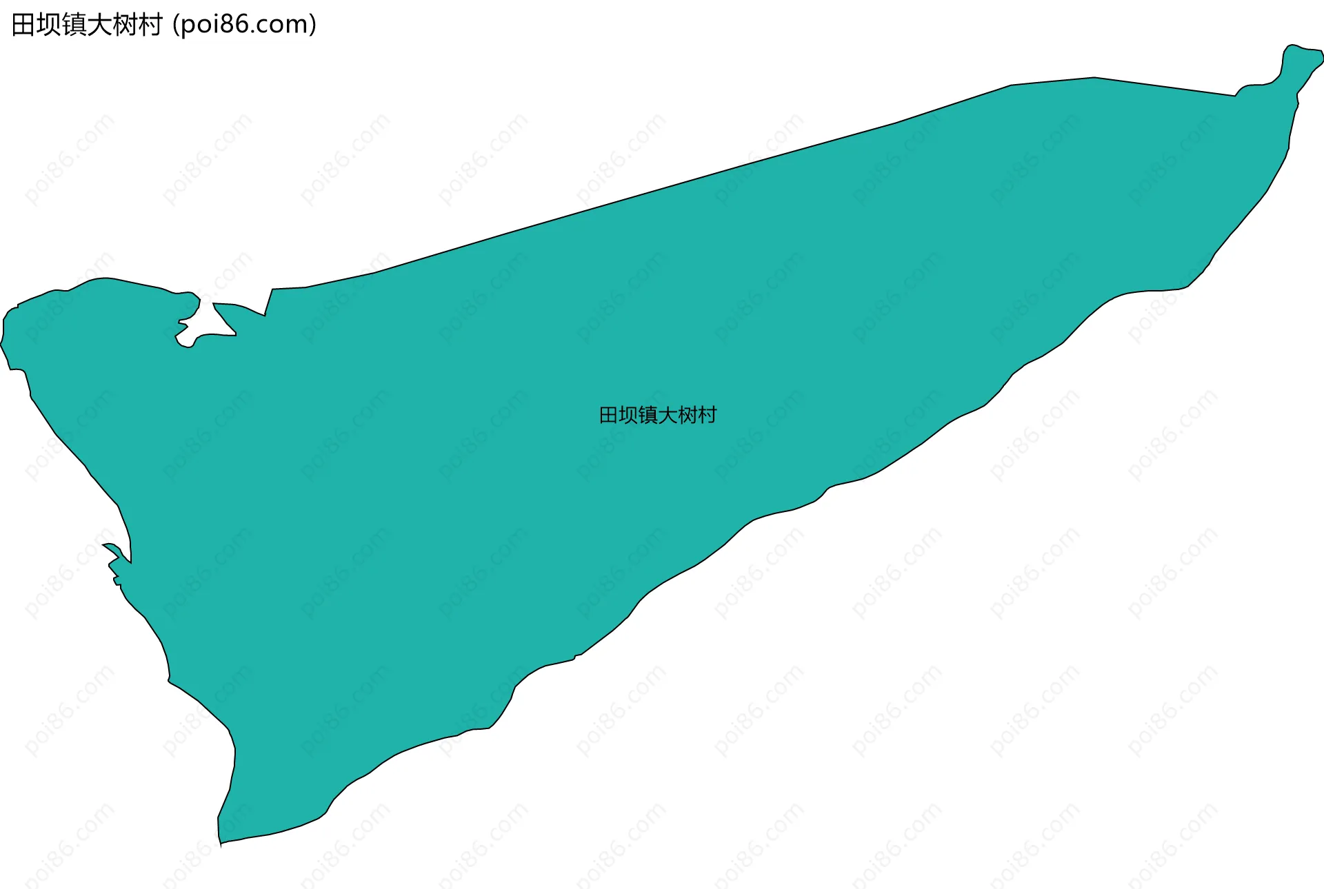 田坝镇大树村边界地图
