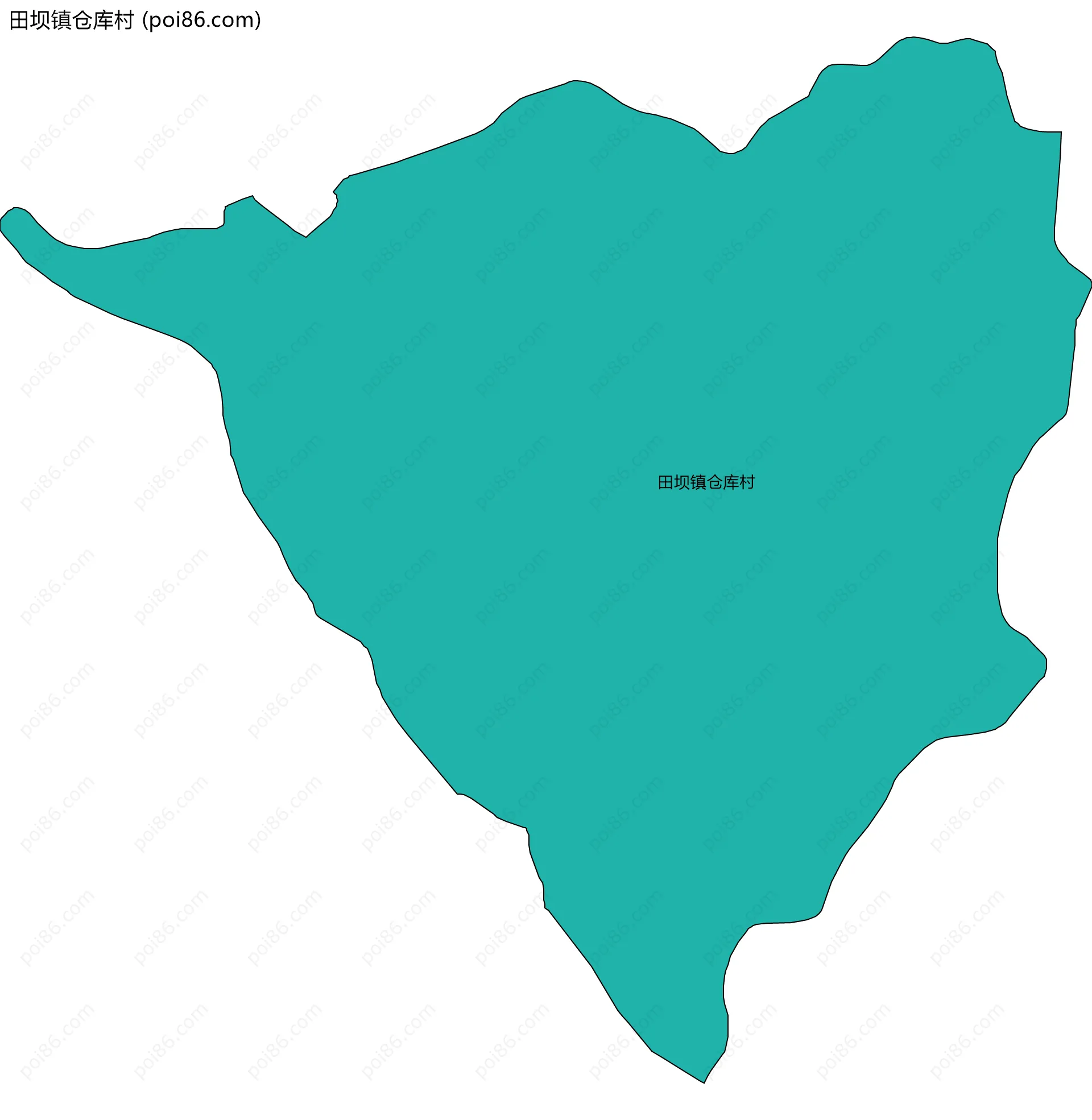 田坝镇仓库村边界地图