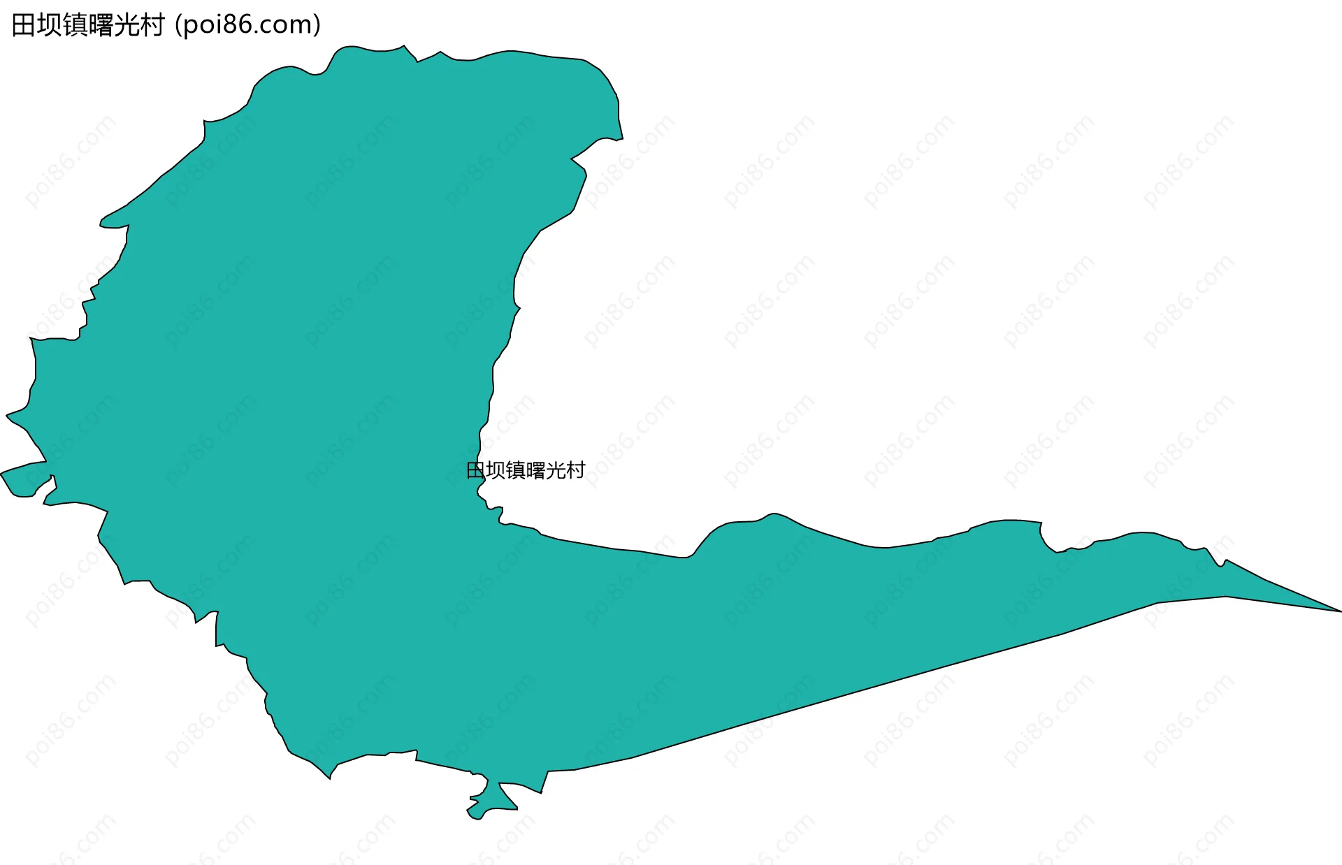 田坝镇曙光村边界地图