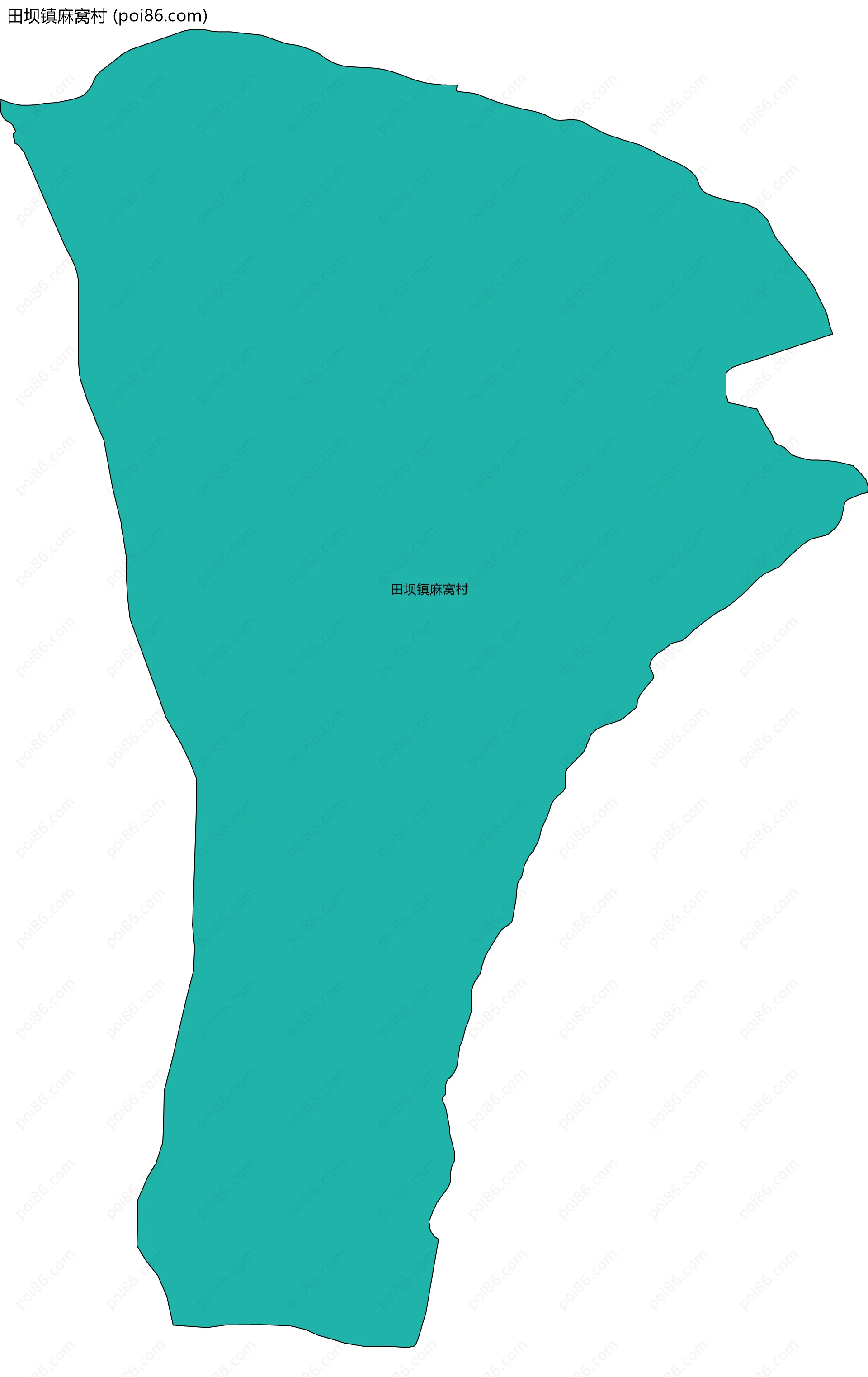 田坝镇麻窝村边界地图