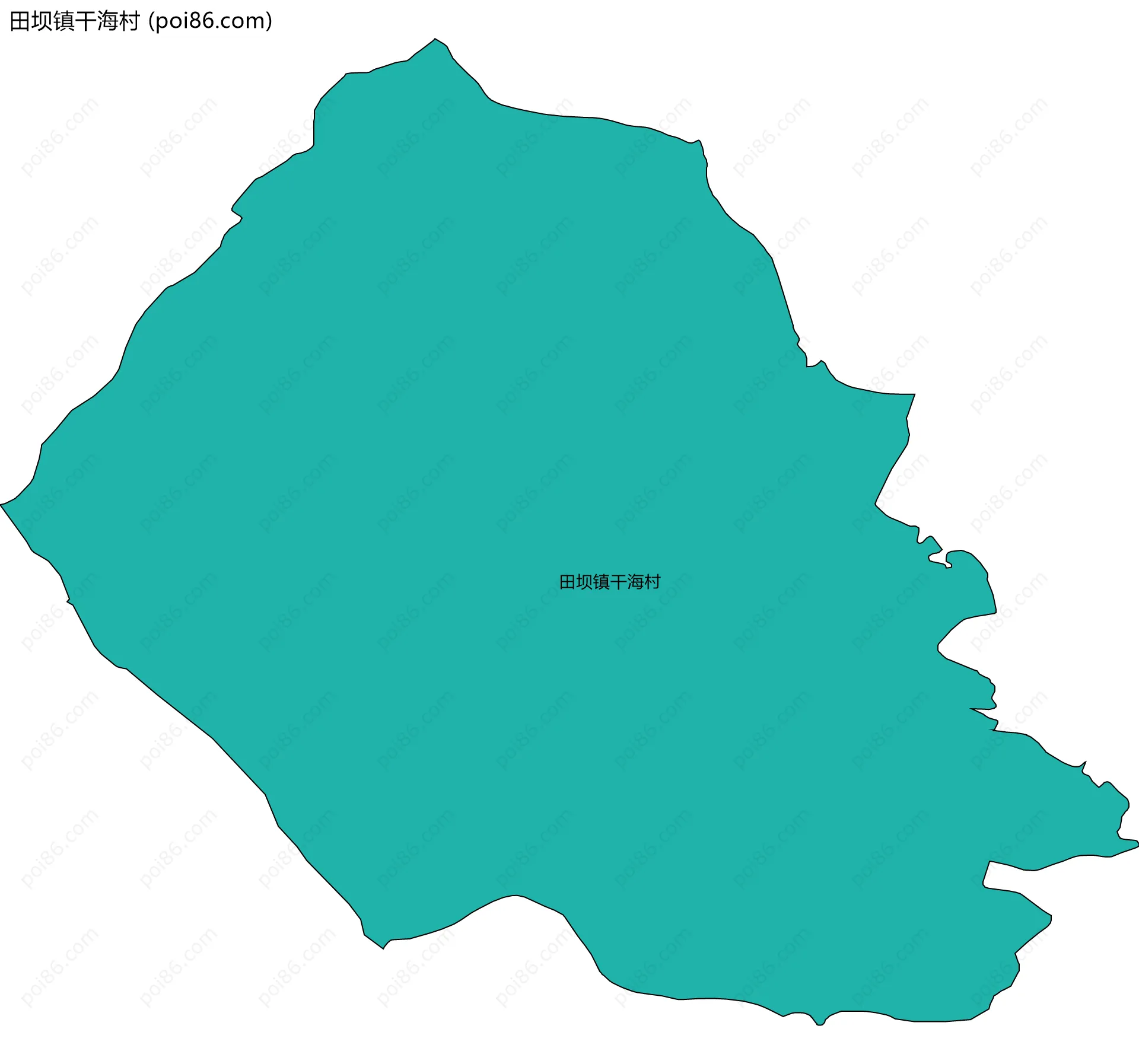 田坝镇干海村边界地图