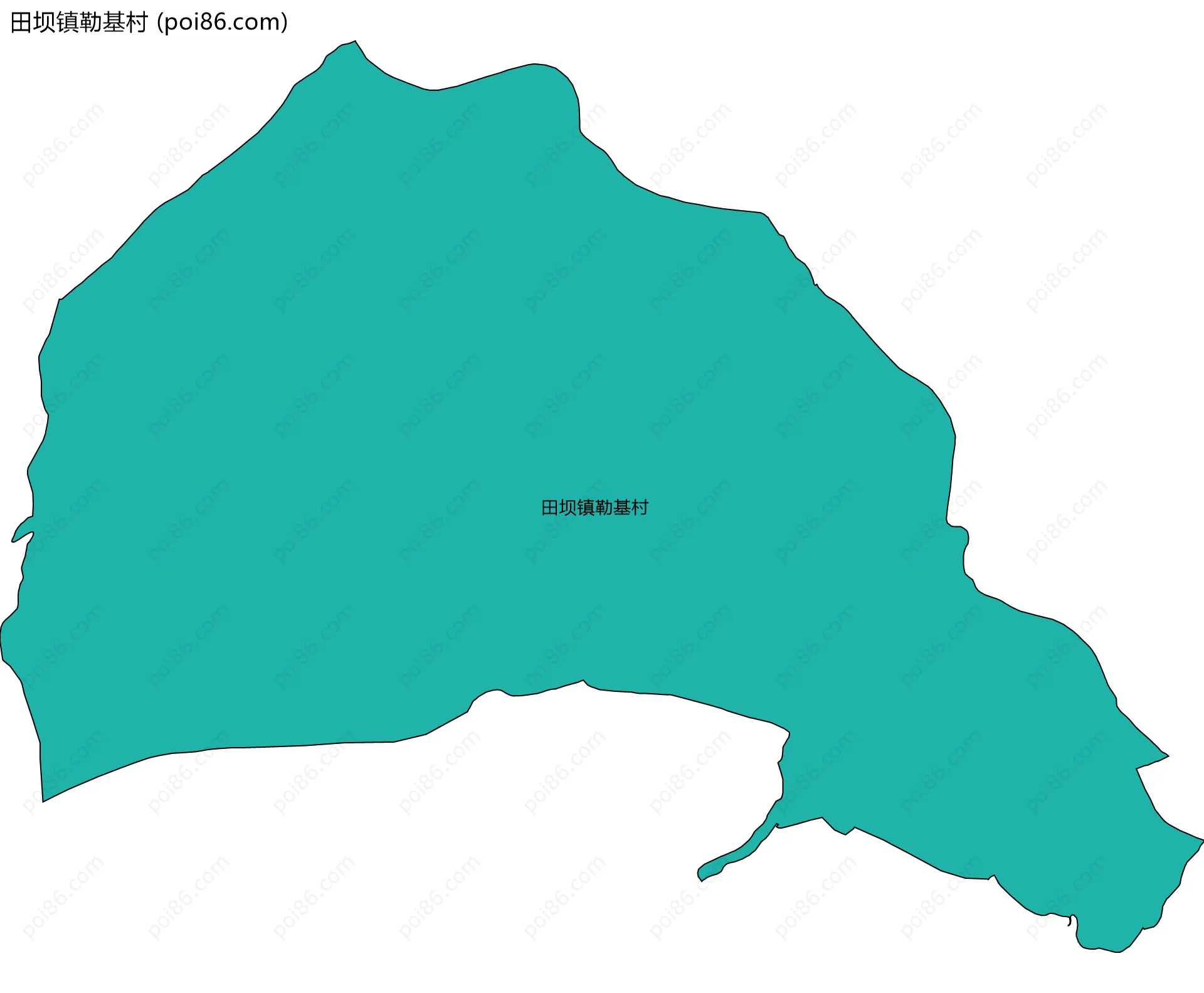 田坝镇勒基村边界地图