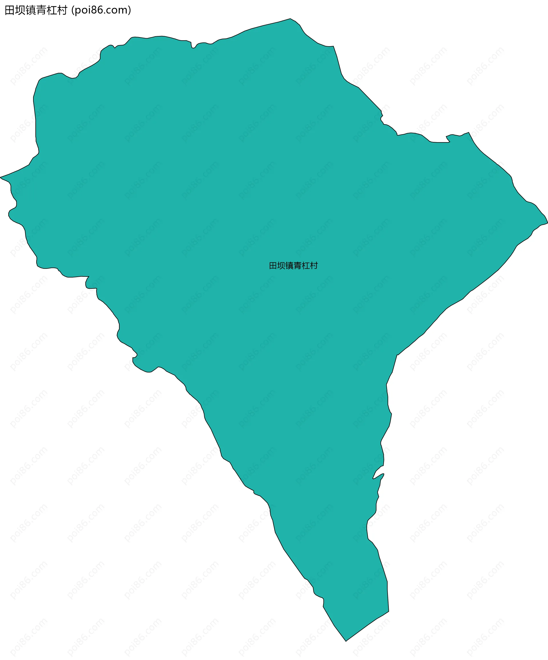 田坝镇青杠村边界地图