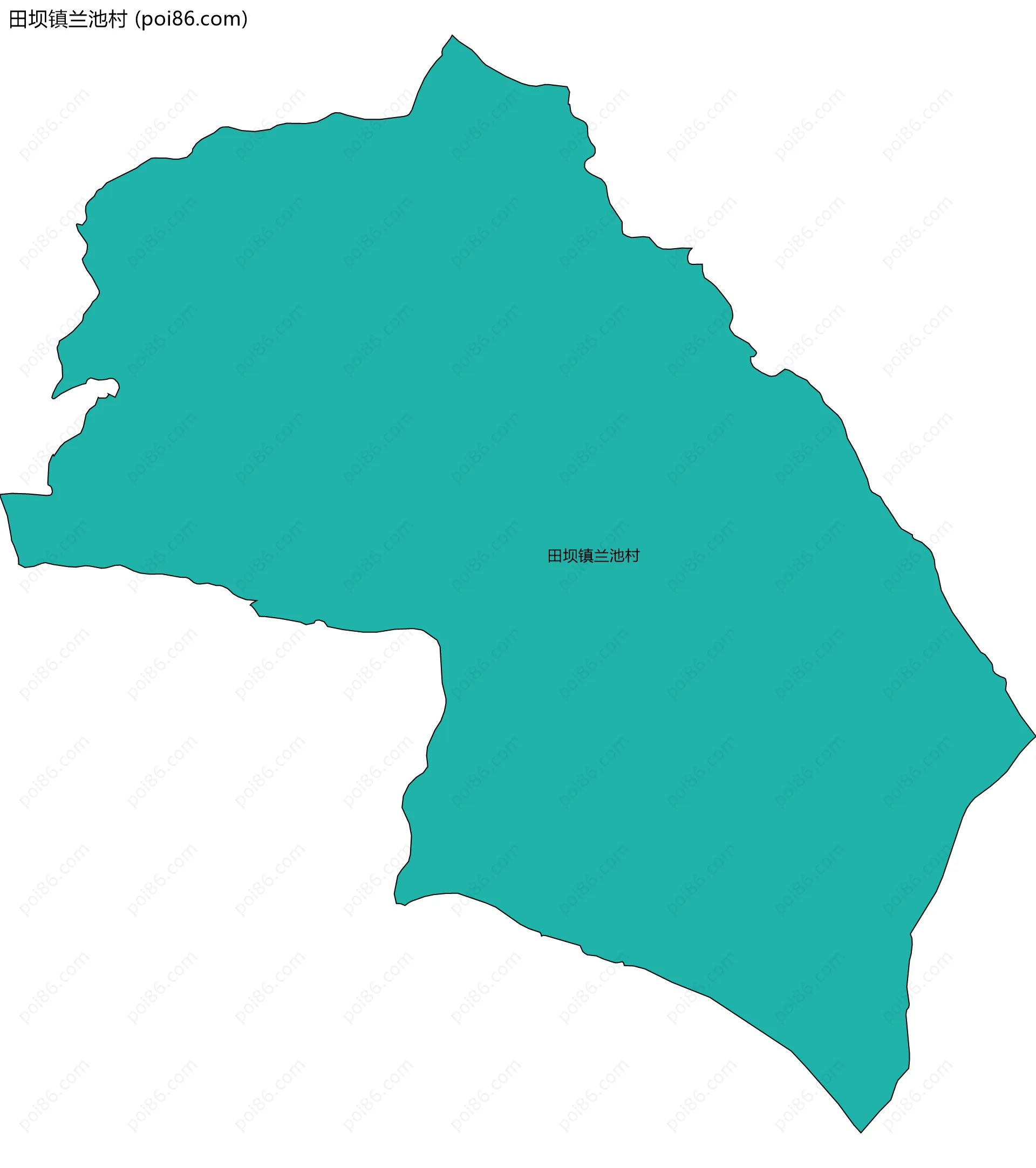 田坝镇兰池村边界地图