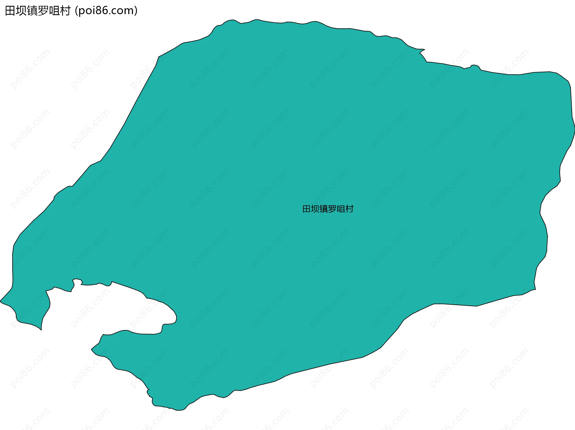 田坝镇罗咀村边界地图