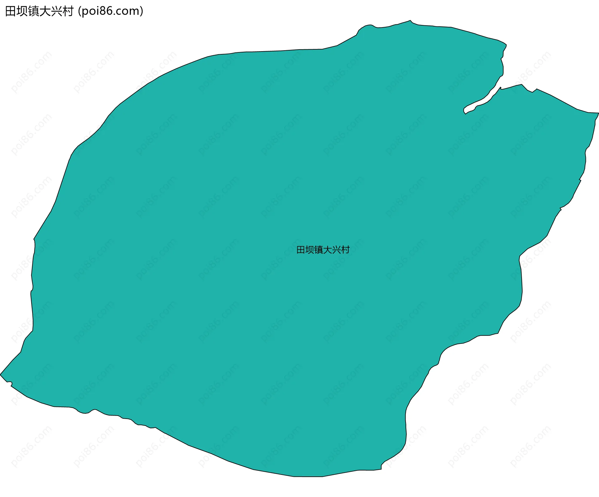 田坝镇大兴村边界地图