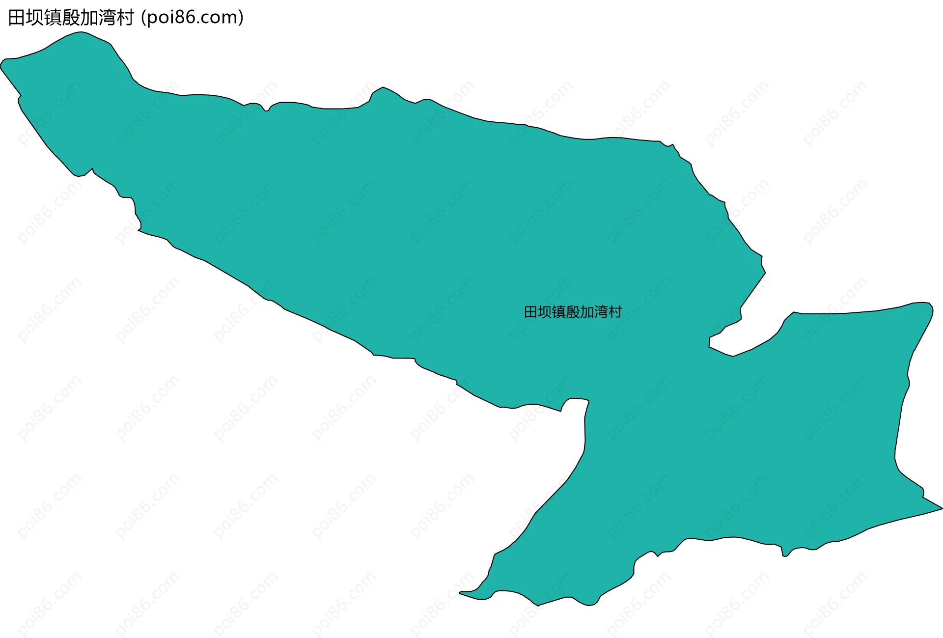 田坝镇殷加湾村边界地图