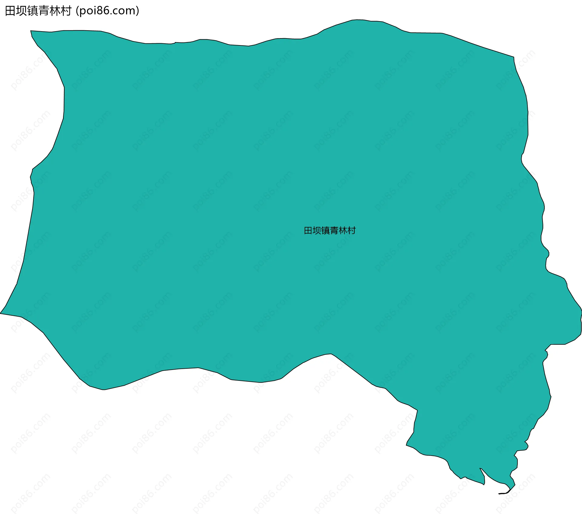 田坝镇青林村边界地图