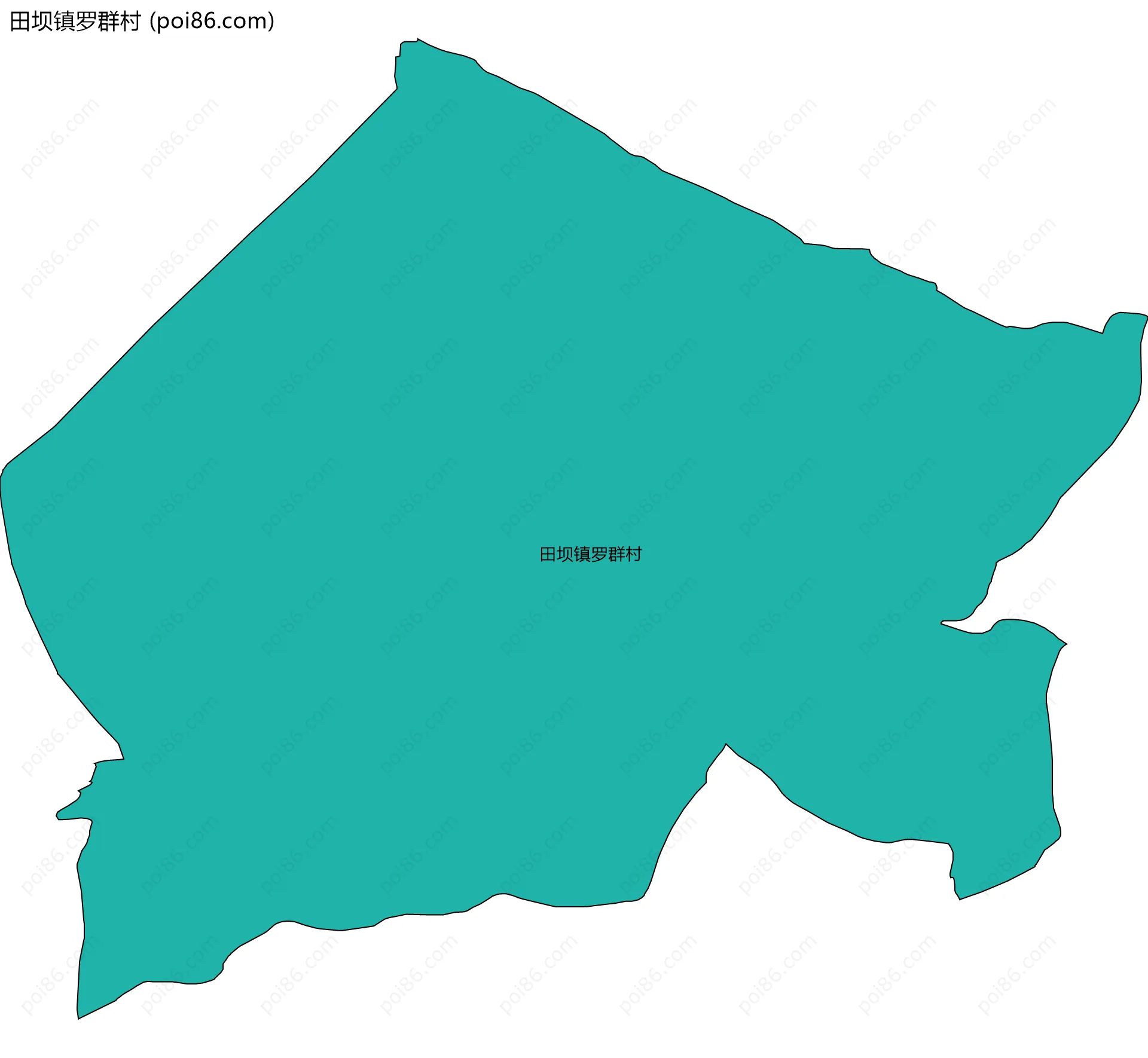 田坝镇罗群村边界地图