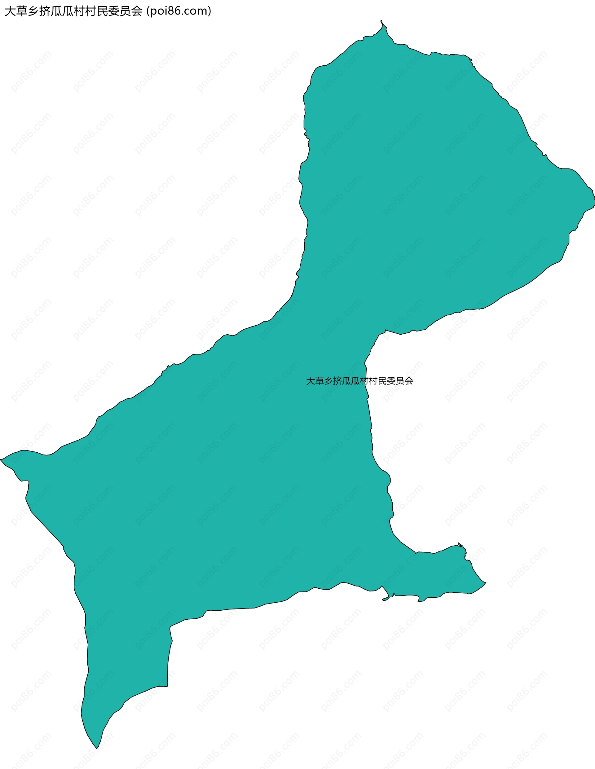 大草乡挤瓜瓜村村民委员会边界地图