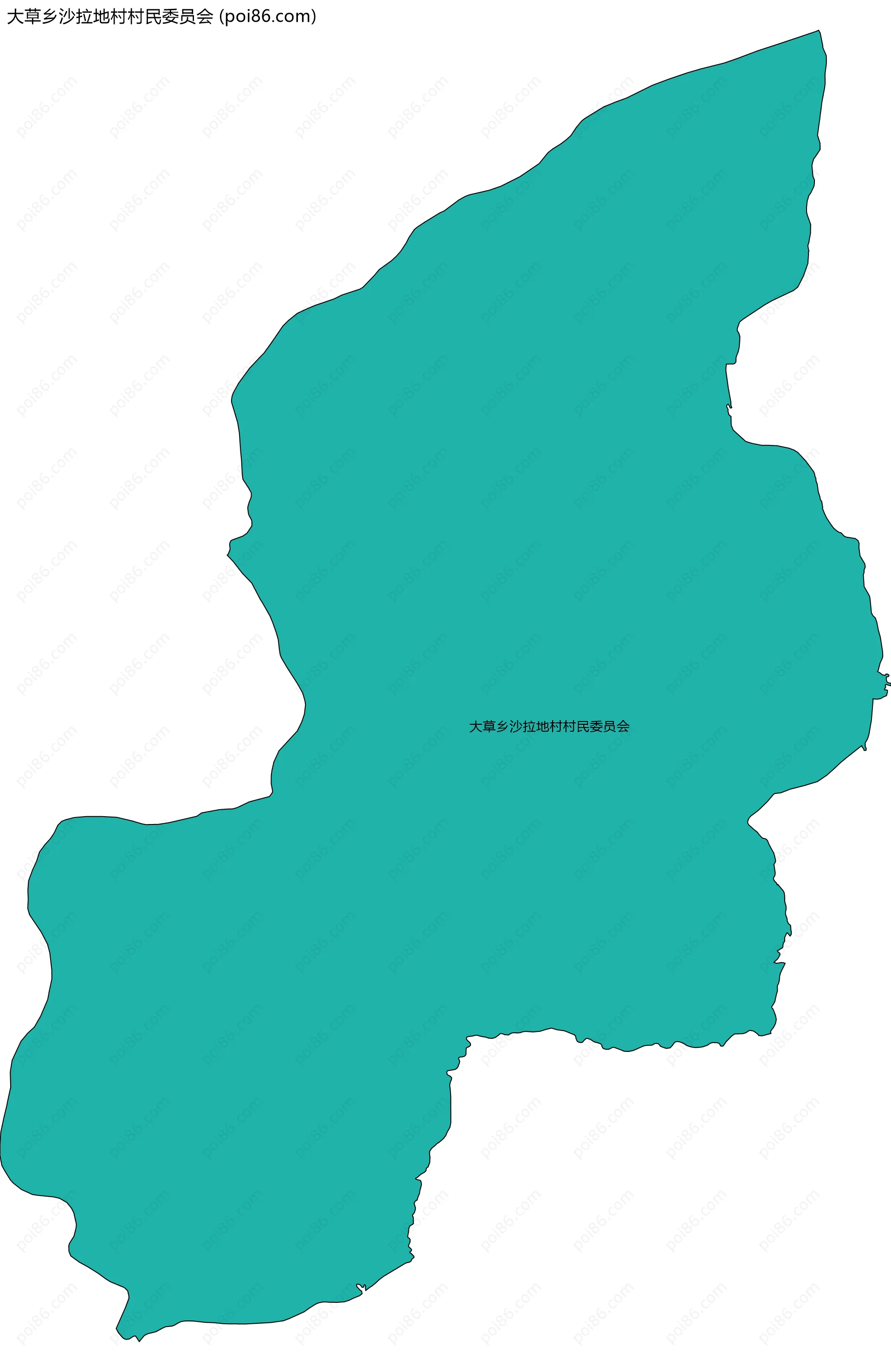 大草乡沙拉地村村民委员会边界地图