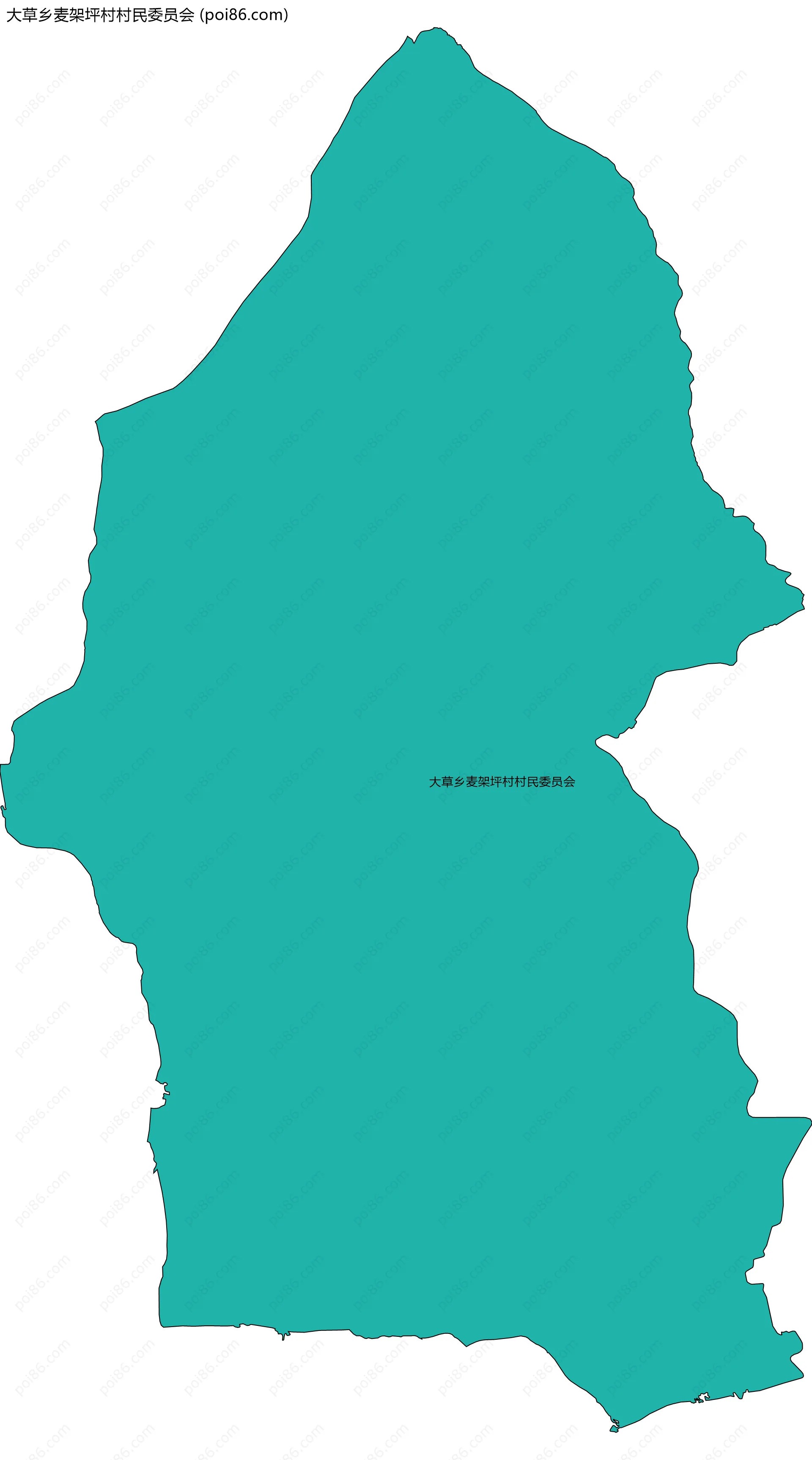 大草乡麦架坪村村民委员会边界地图