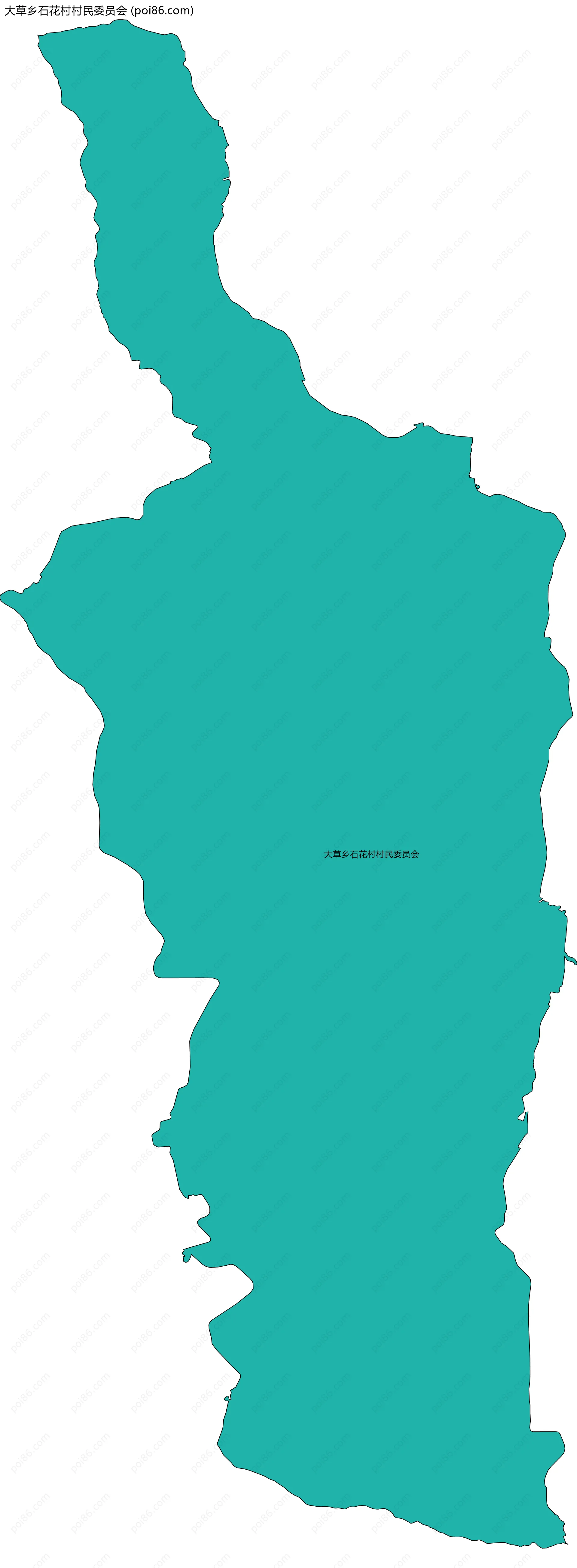 大草乡石花村村民委员会边界地图