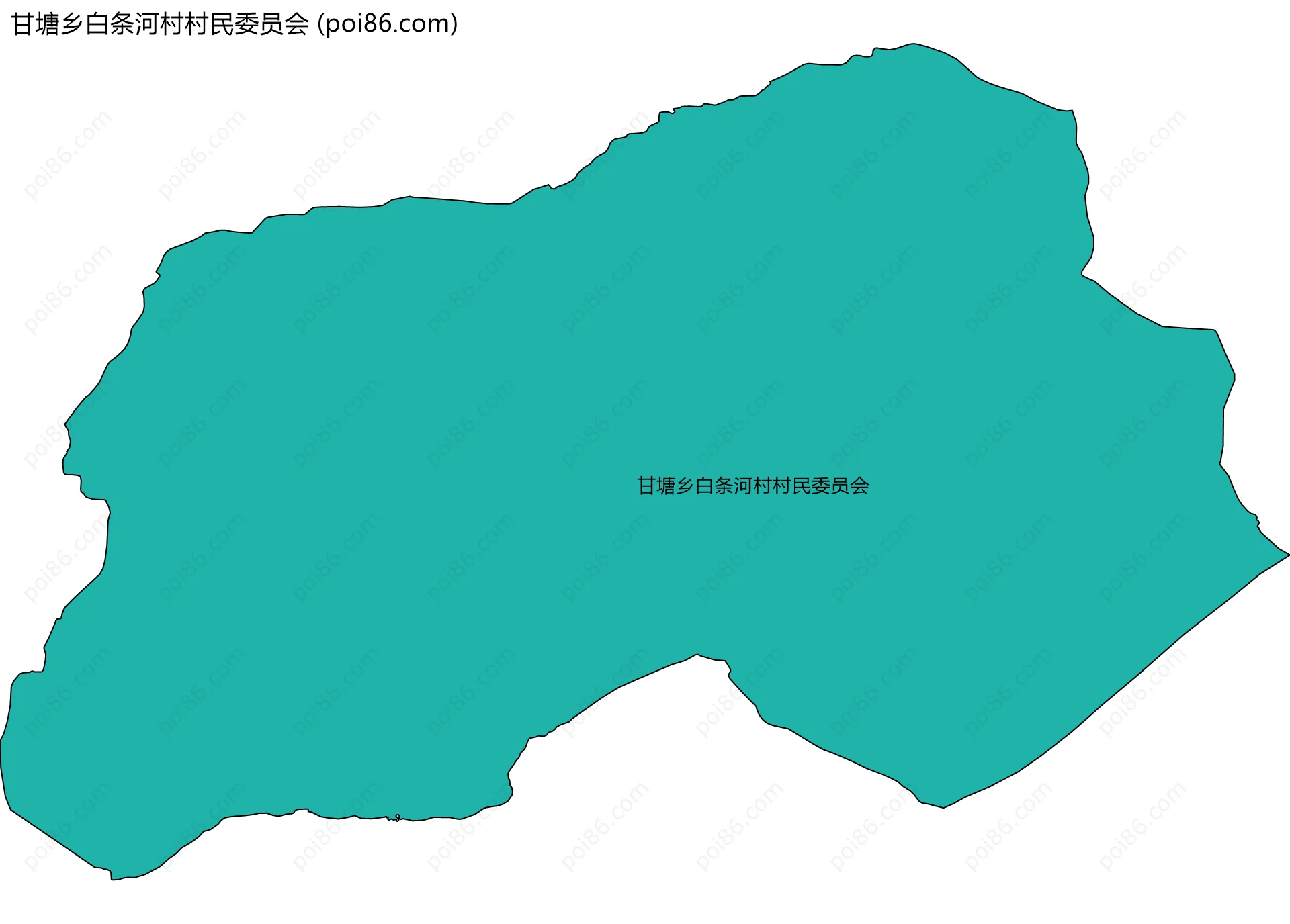 甘塘乡白条河村村民委员会边界地图