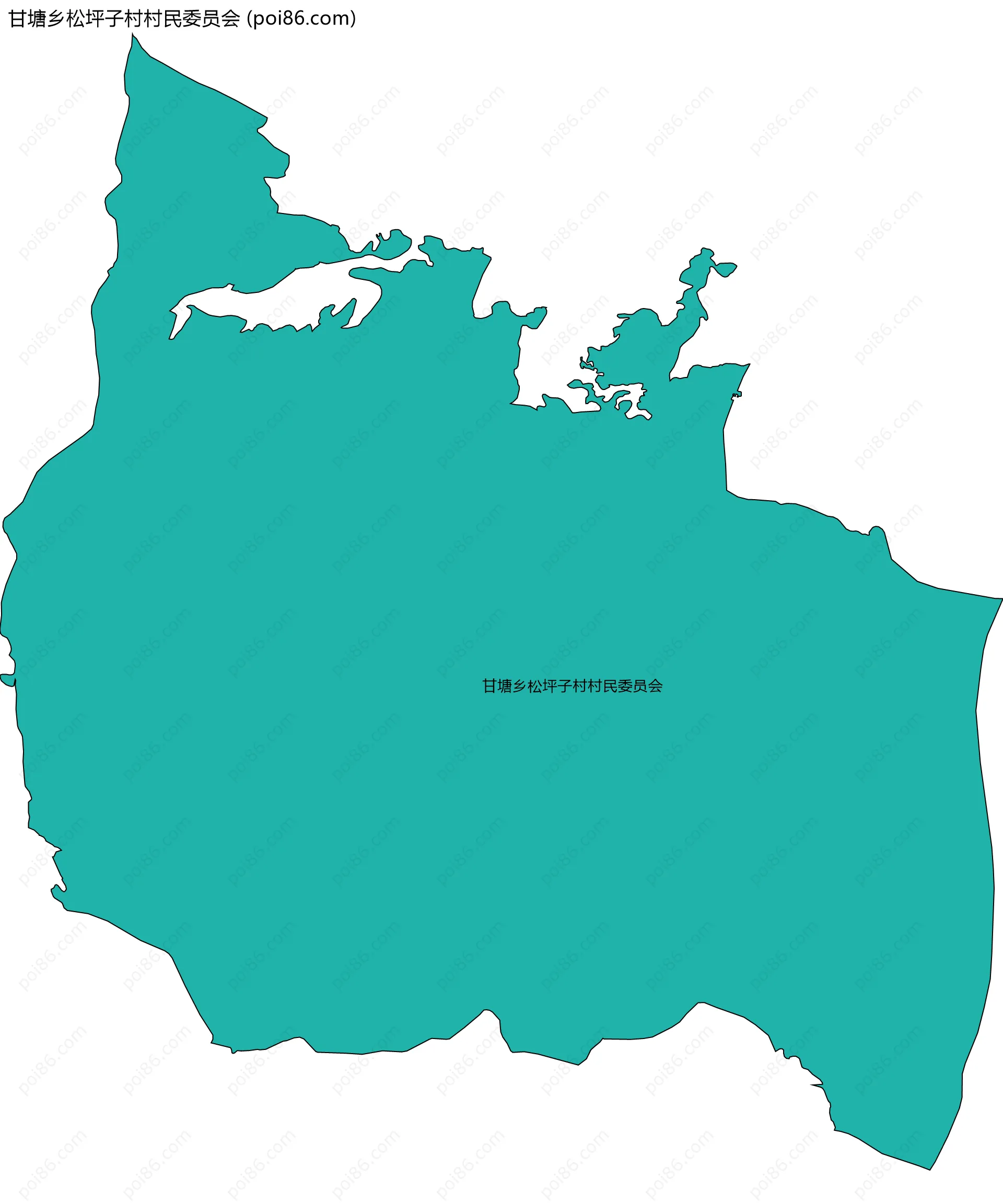 甘塘乡松坪子村村民委员会边界地图