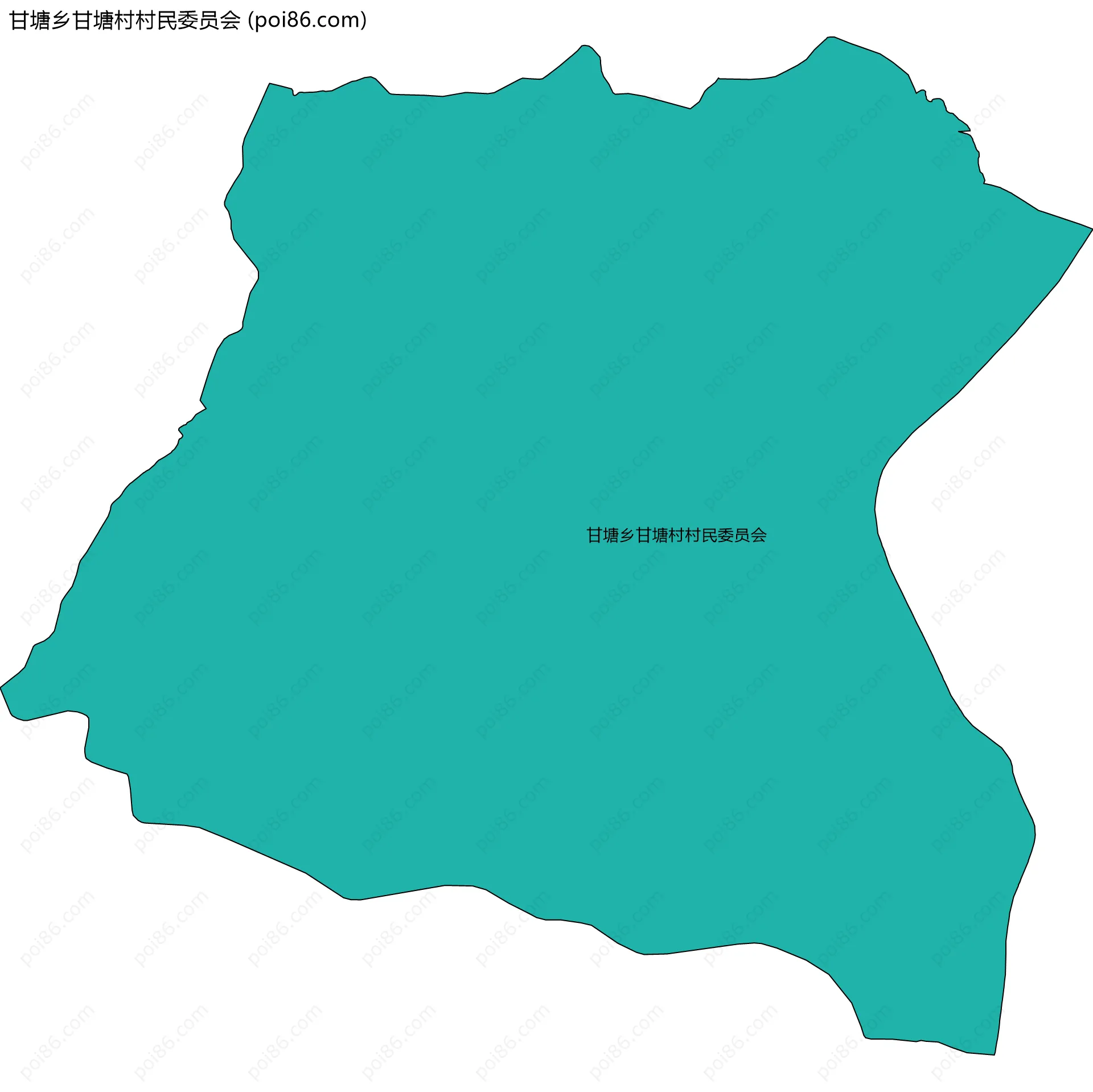 甘塘乡甘塘村村民委员会边界地图