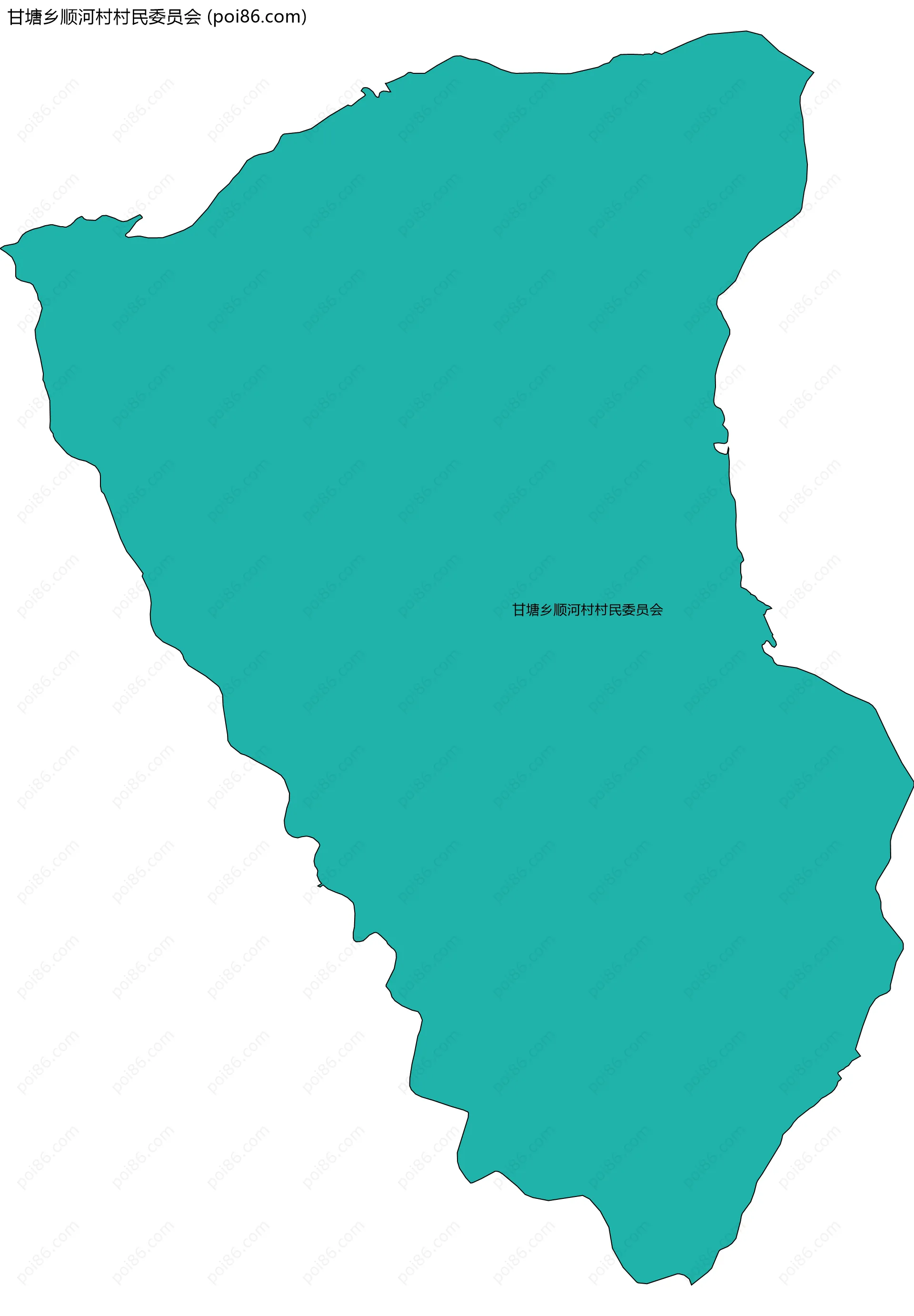 甘塘乡顺河村村民委员会边界地图