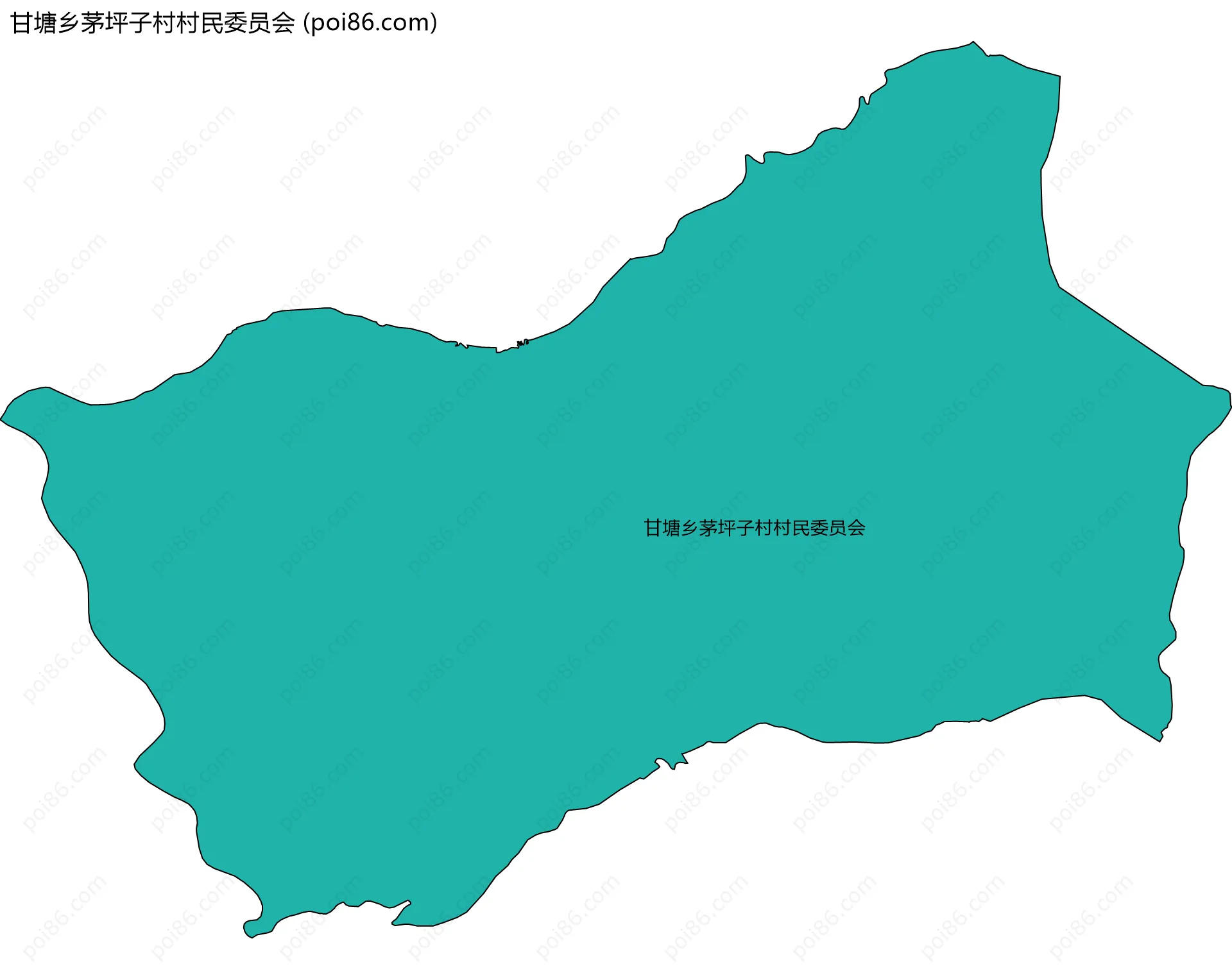 甘塘乡茅坪子村村民委员会边界地图