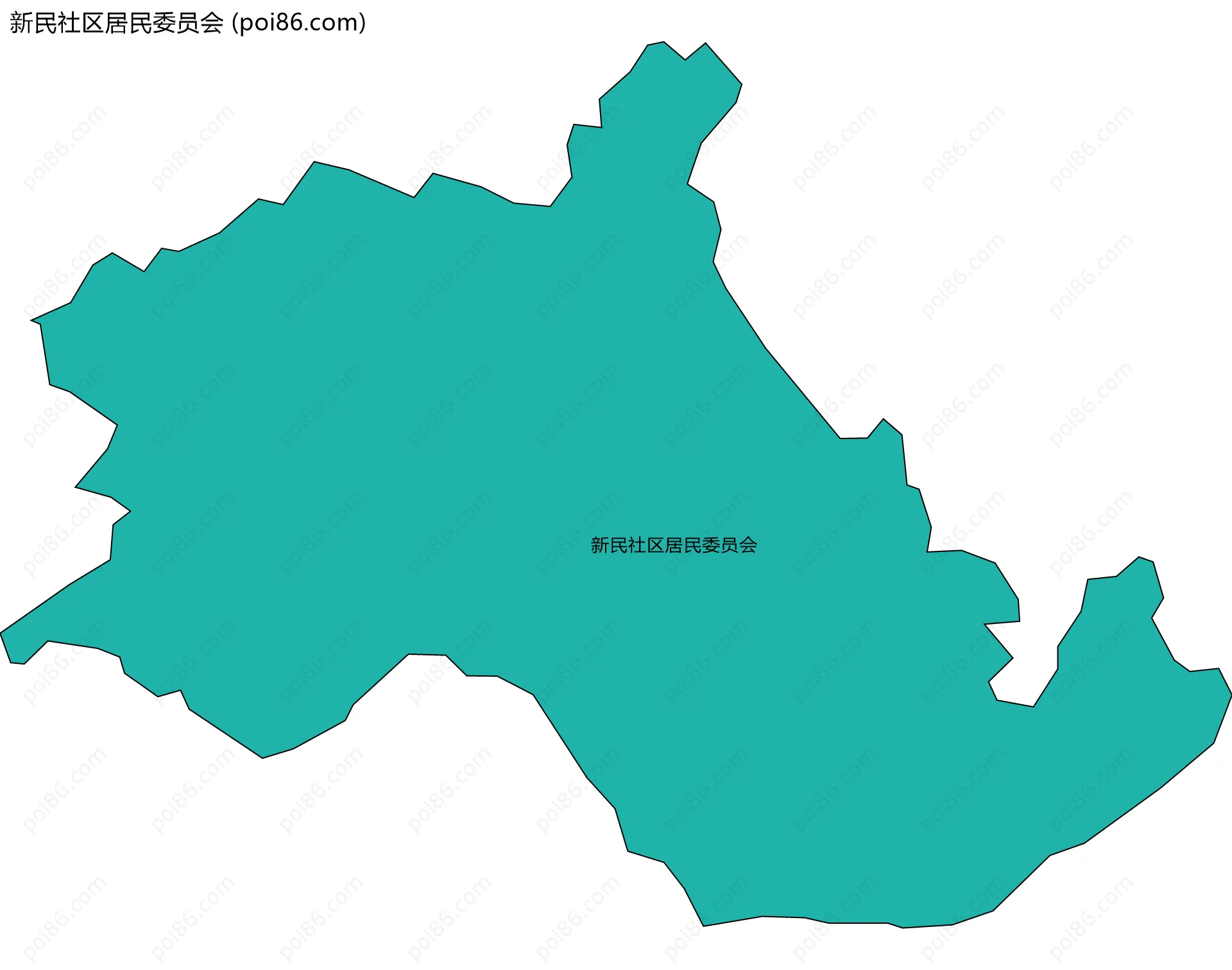 新民社区居民委员会边界地图