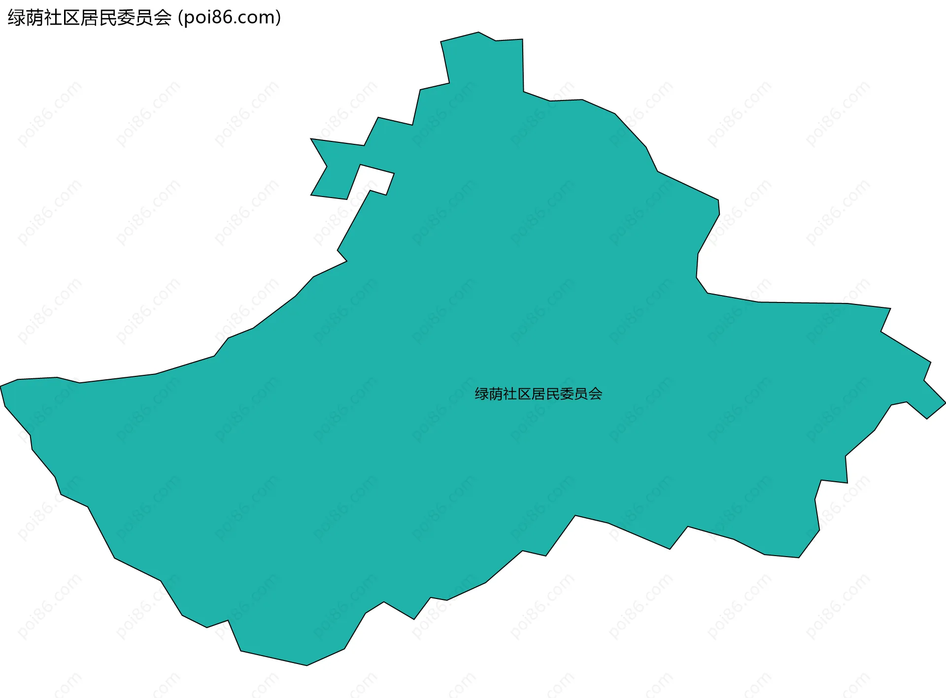 绿荫社区居民委员会边界地图