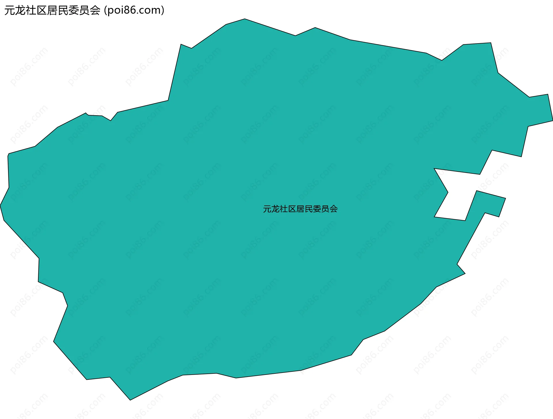 元龙社区居民委员会边界地图
