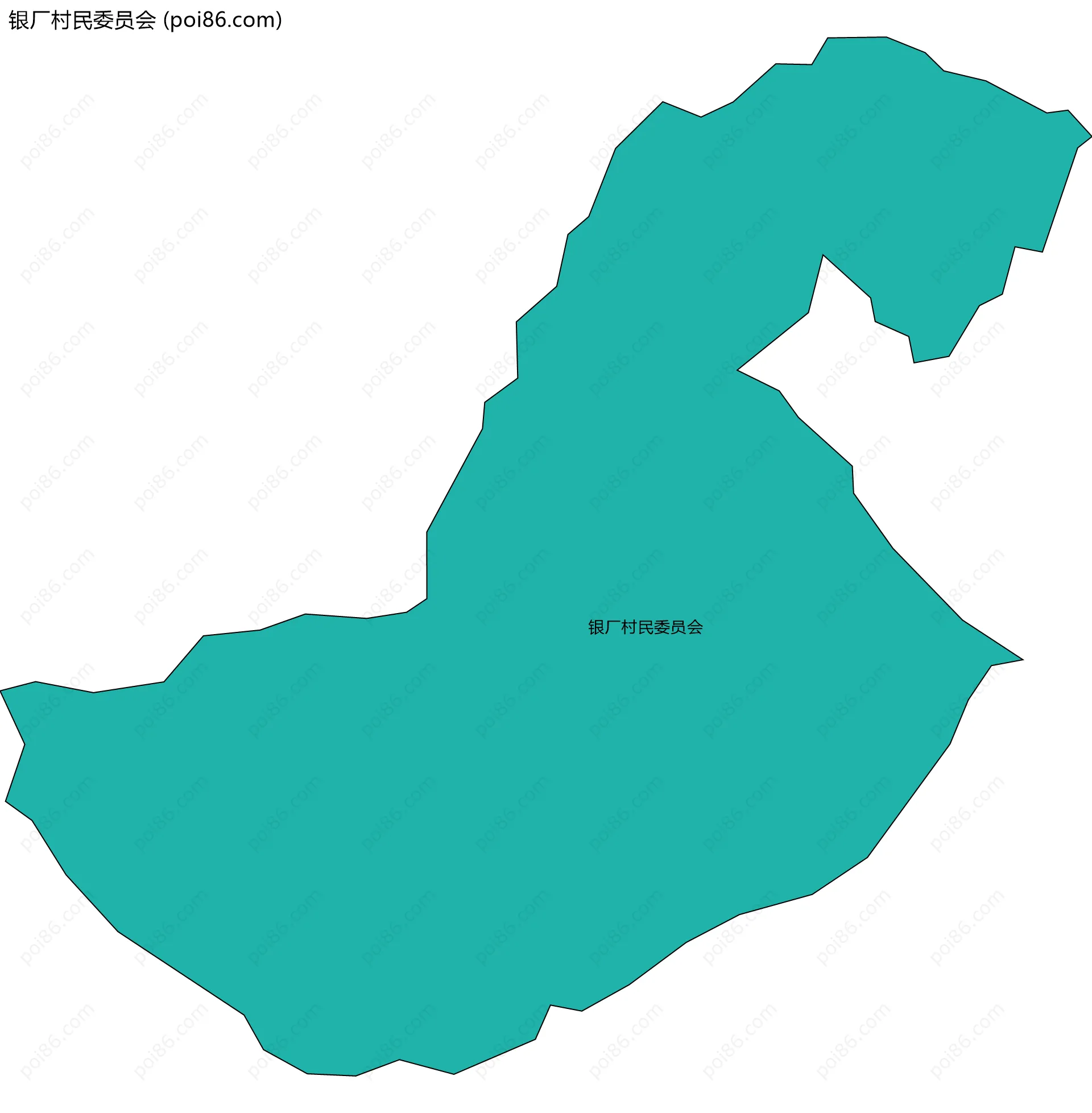 银厂村民委员会边界地图