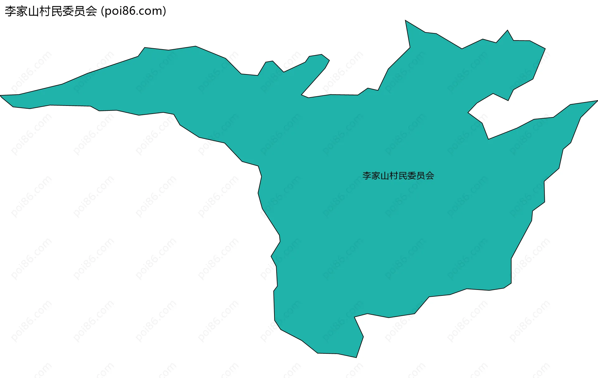 李家山村民委员会边界地图